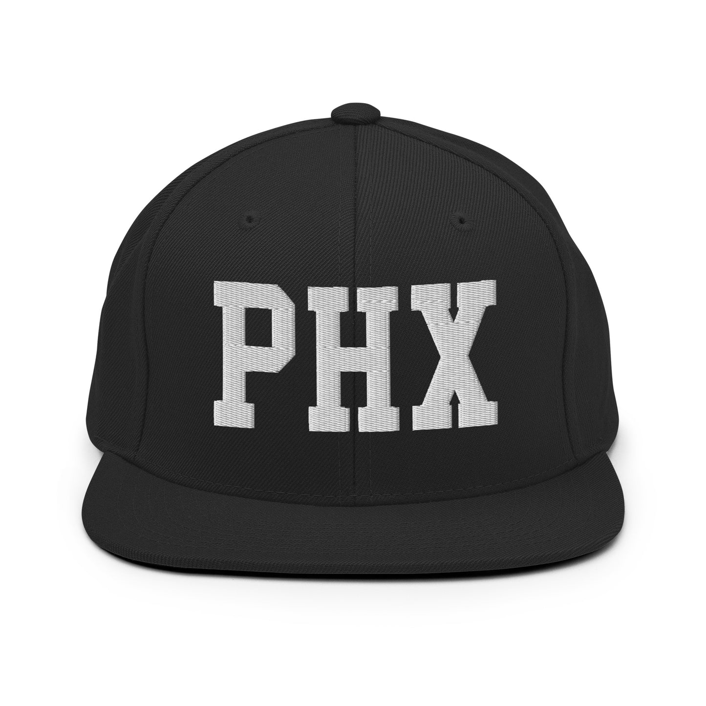 College-Style Classic Snapback Hat • White • PHX Phoenix • YHM Designs - Image 07