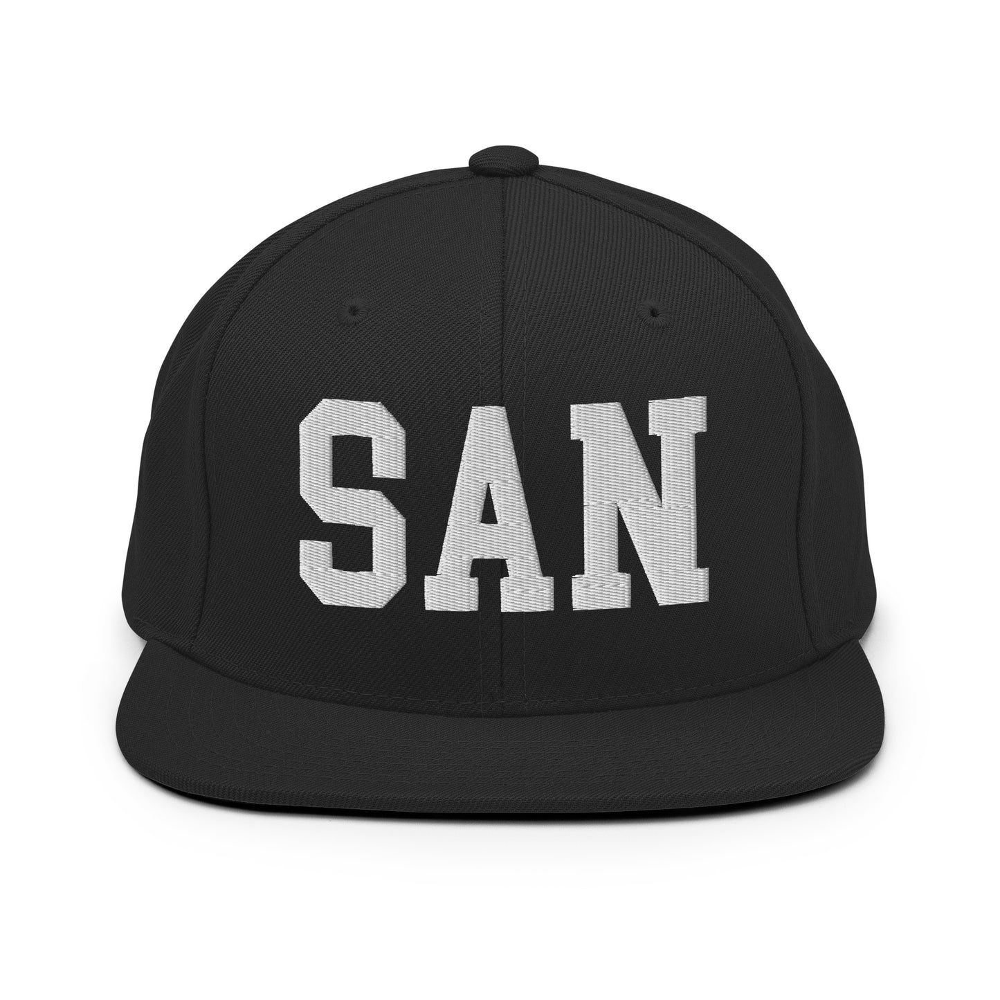 College-Style Classic Snapback Hat • White • SAN San Diego • YHM Designs - Image 07