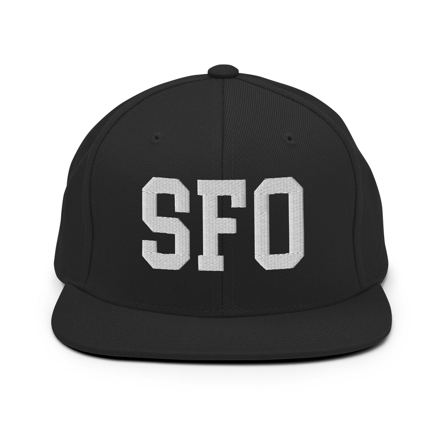 College-Style Classic Snapback Hat • White • SFO San Francisco • YHM Designs - Image 07