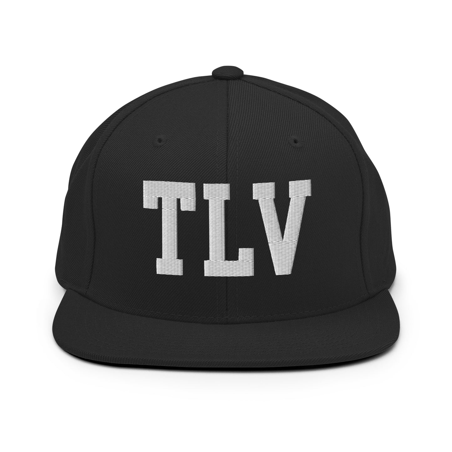 College-Style Classic Snapback Hat • White • TLV Tel Aviv Souvenir • YHM Designs - Image 07