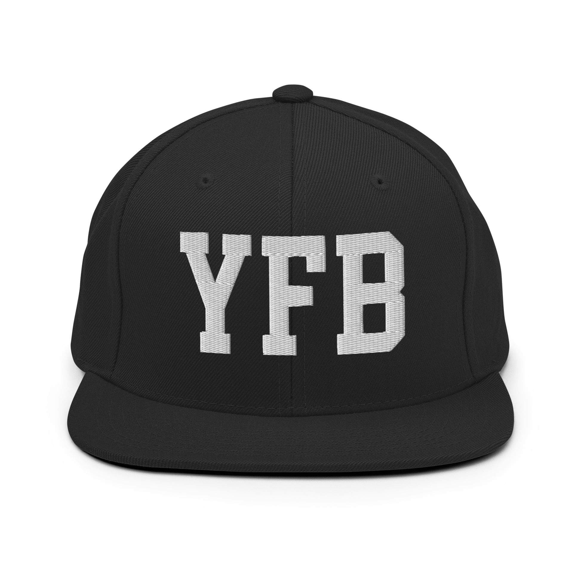 College-Style Classic Snapback Hat • White • YFB Iqaluit Souvenir • YHM Designs - Image 07