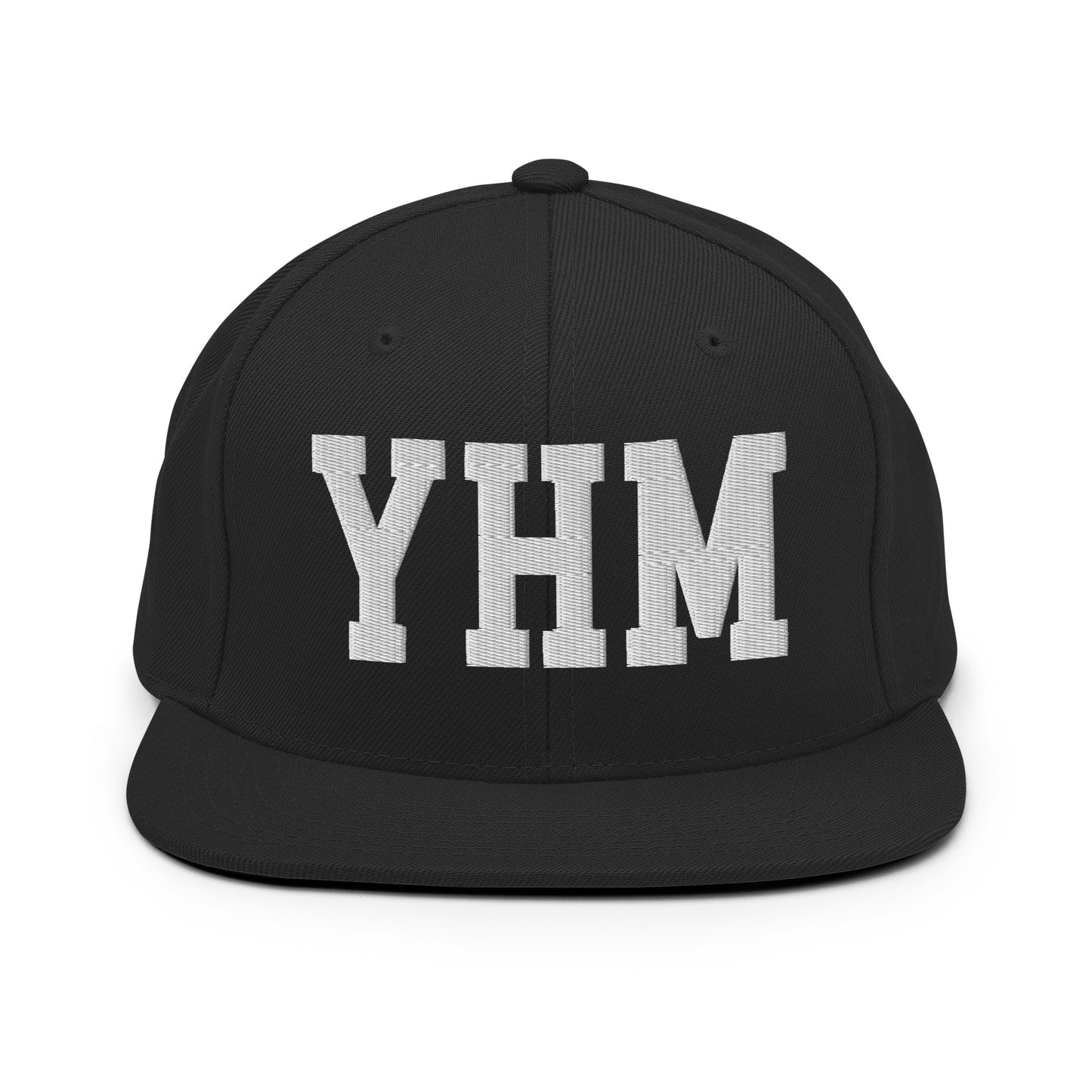 College-Style Classic Snapback Hat • White • YHM Hamilton Souvenir • YHM Designs - Image 07