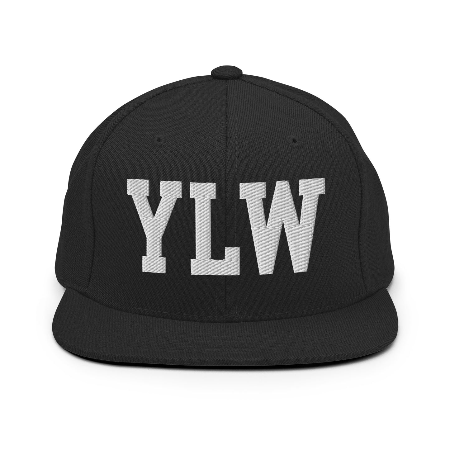 College-Style Classic Snapback Hat • White • YLW Kelowna Souvenir • YHM Designs - Image 07