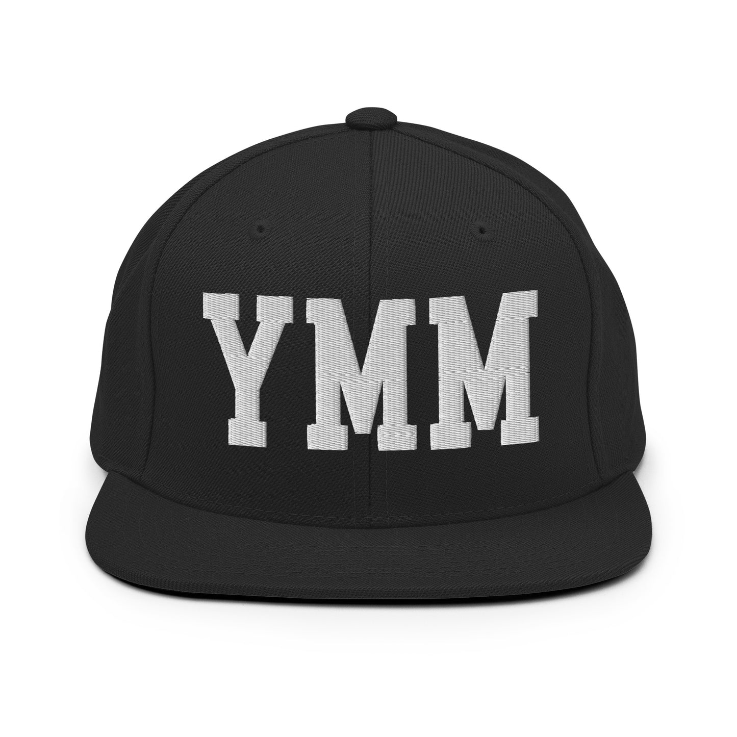 College-Style Classic Snapback Hat • White • YMM Fort McMurray • YHM Designs - Image 07