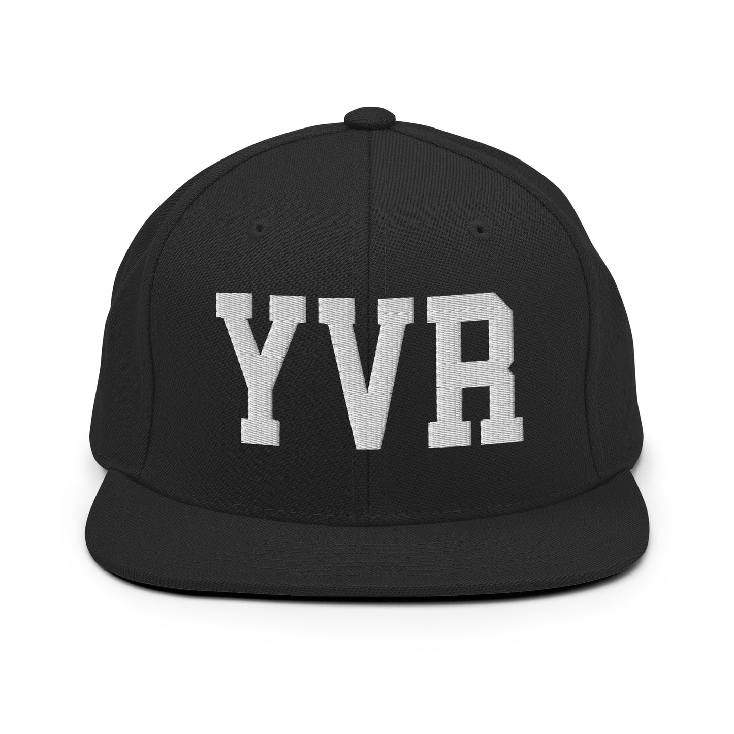 College-Style Classic Snapback Hat • White • YVR Vancouver Souvenir • YHM Designs - Image 07
