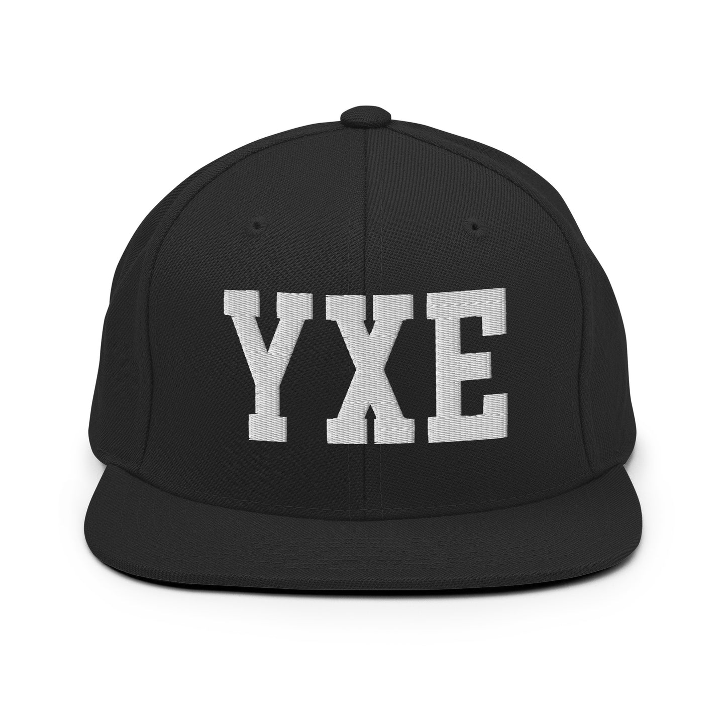 College-Style Classic Snapback Hat • White • YXE Saskatoon • YHM Designs - Image 07