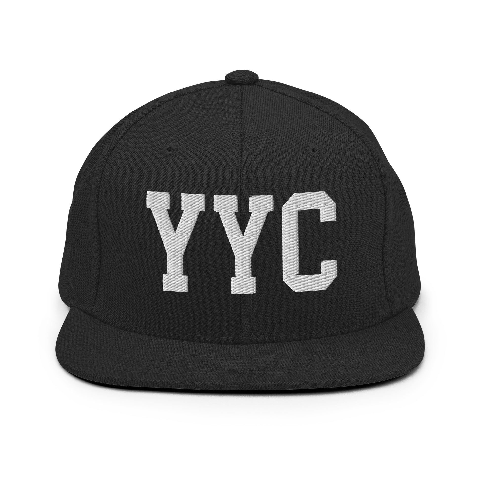 College-Style Classic Snapback Hat • White • YYC Calgary Souvenir • YHM Designs - Image 07