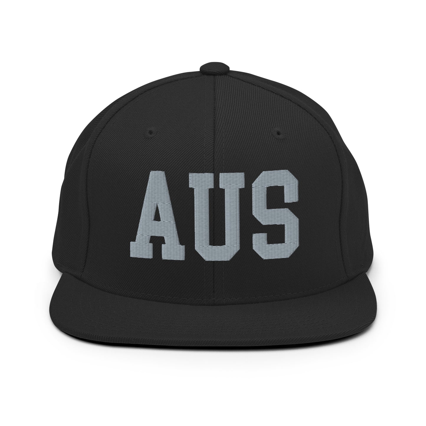 College-Style Classic Snapback Hat • Grey • AUS Austin Souvenir • YHM Designs - Image 07