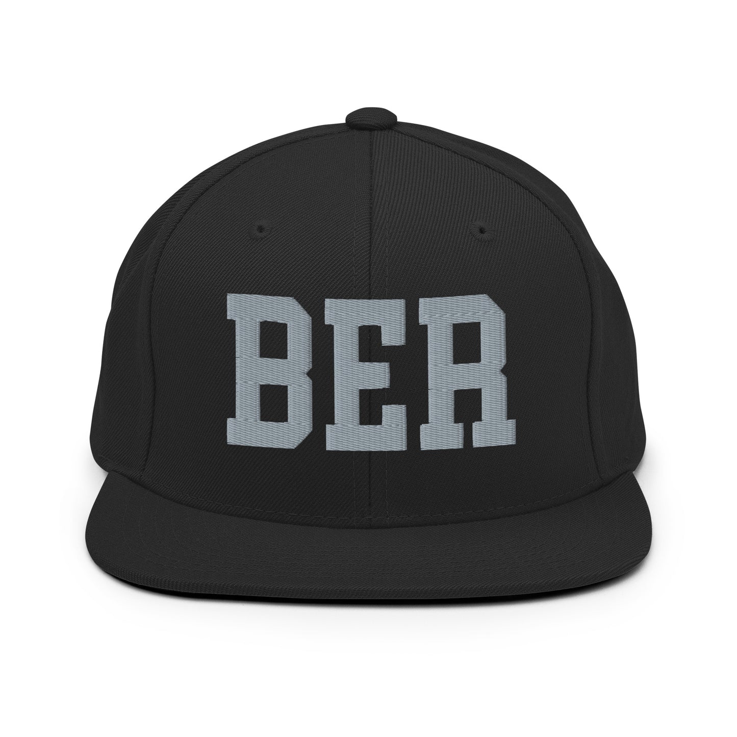 College-Style Classic Snapback Hat • Grey • BER Berlin • YHM Designs - Image 07