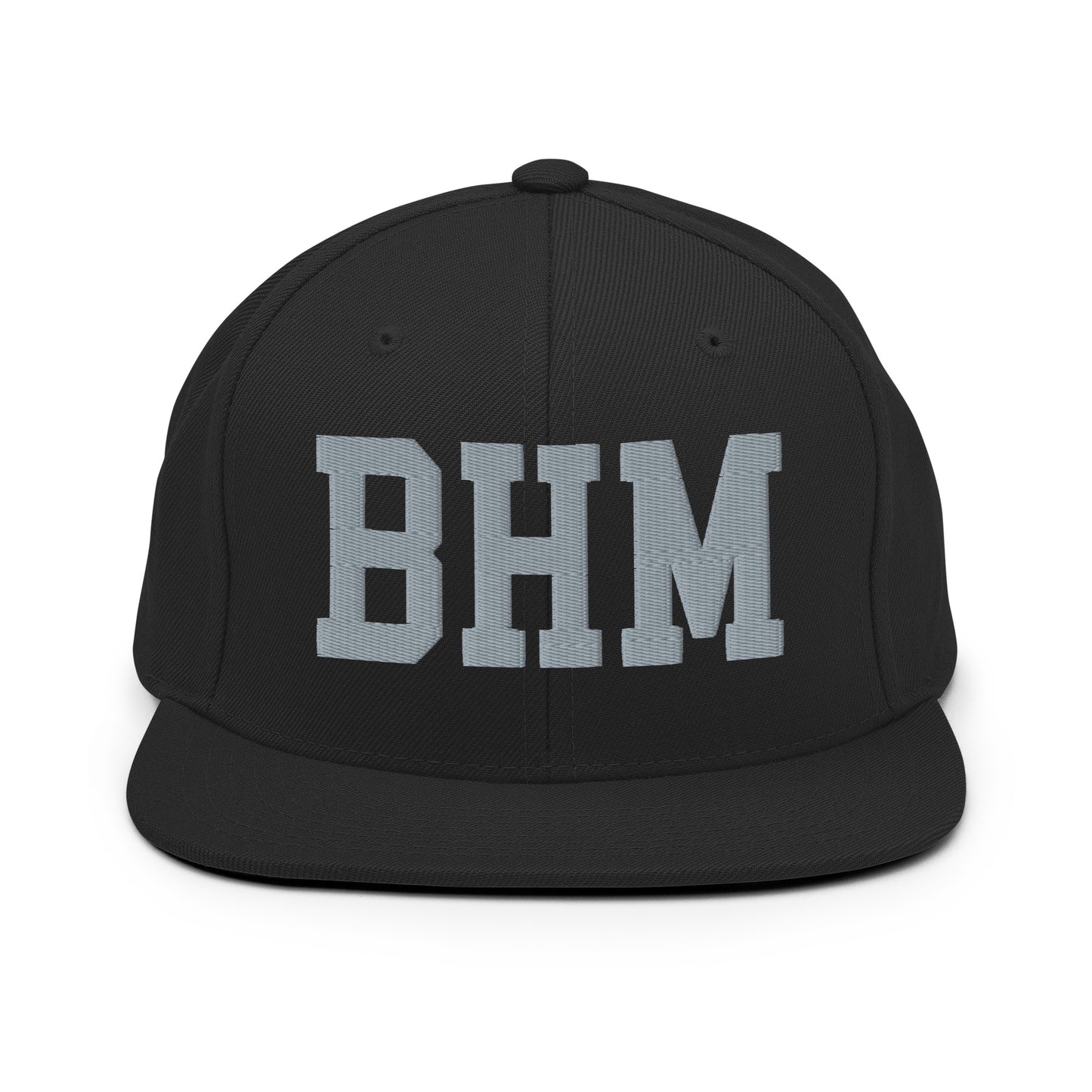 College-Style Classic Snapback Hat • Grey • BHM Birmingham • YHM Designs - Image 07