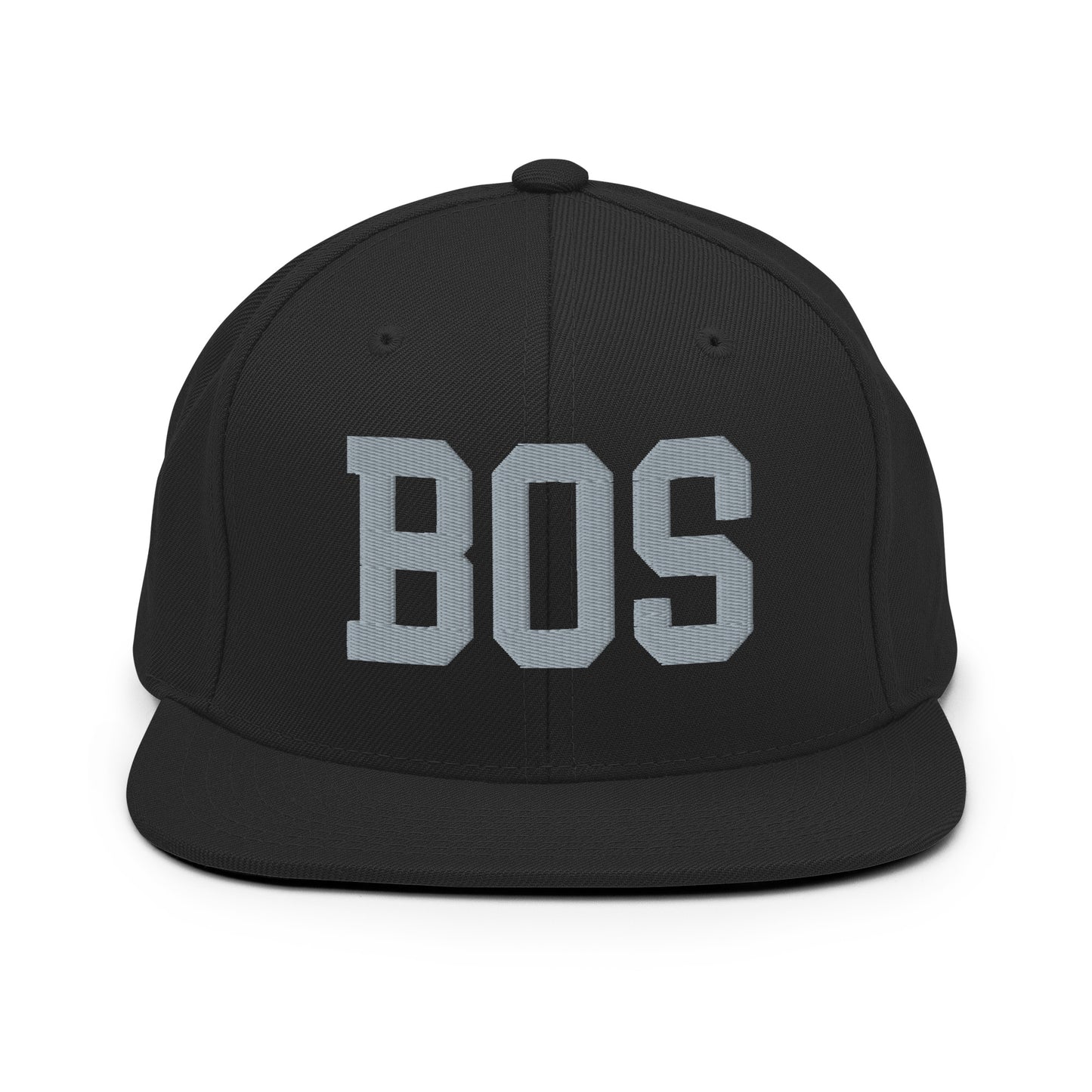 College-Style Classic Snapback Hat • Grey • BOS Boston • YHM Designs - Image 07