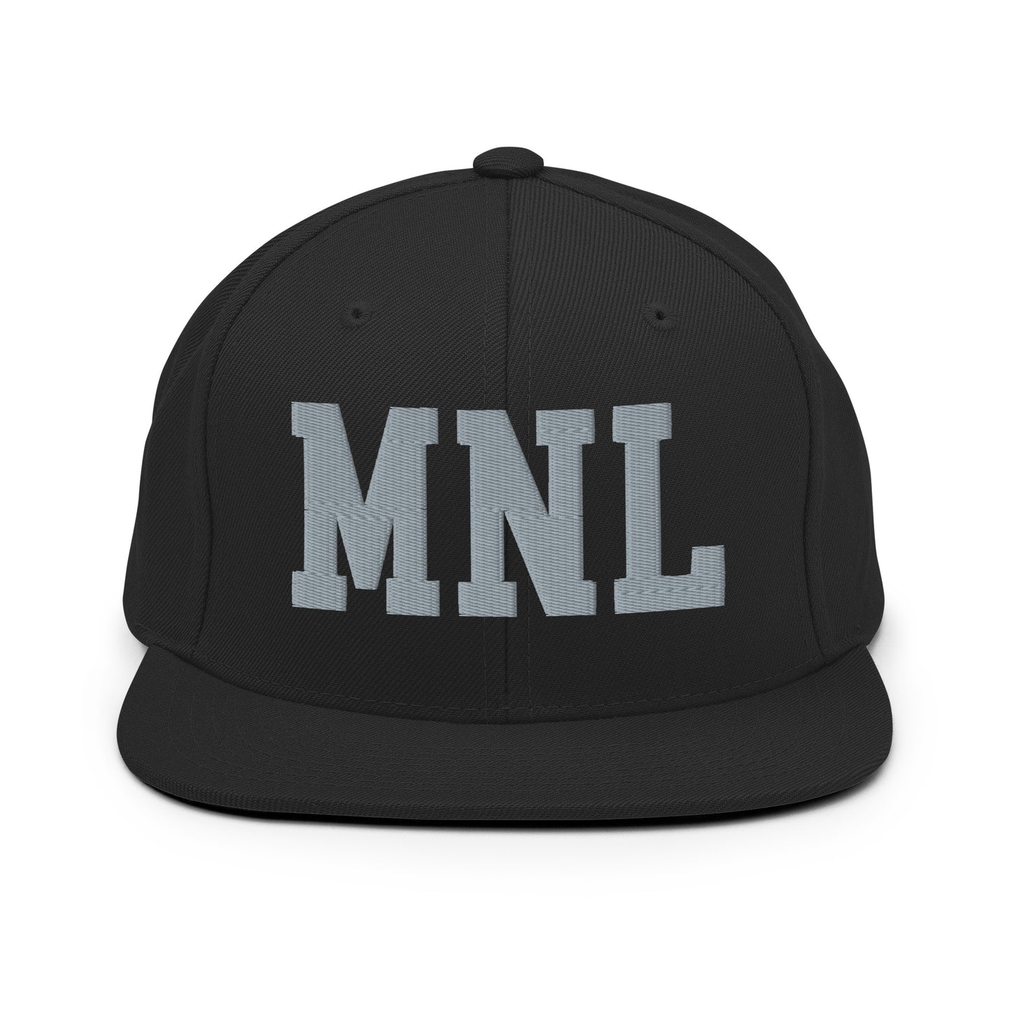 College-Style Classic Snapback Hat • Grey • MNL Manila Souvenir • YHM Designs - Image 07