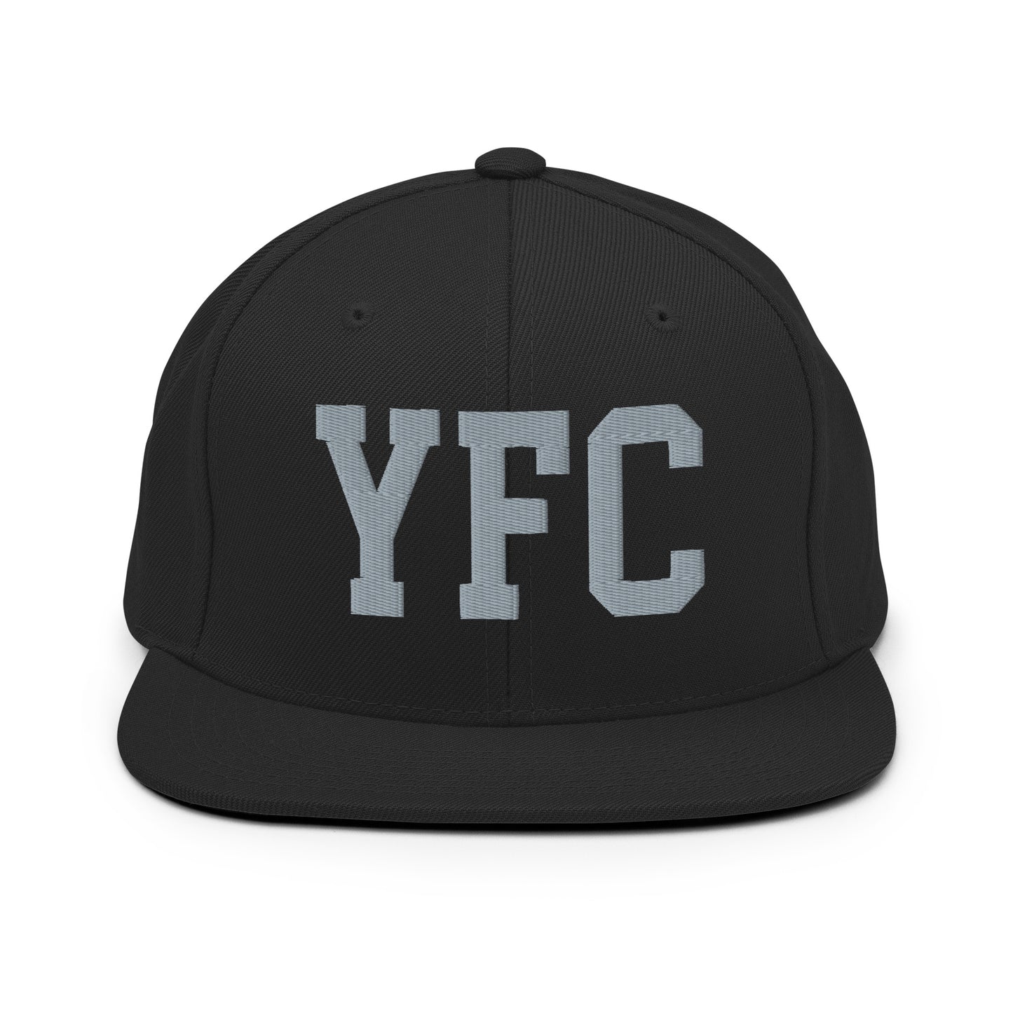 College-Style Classic Snapback Hat • Grey • YFC Fredericton Souvenir • YHM Designs - Image 07