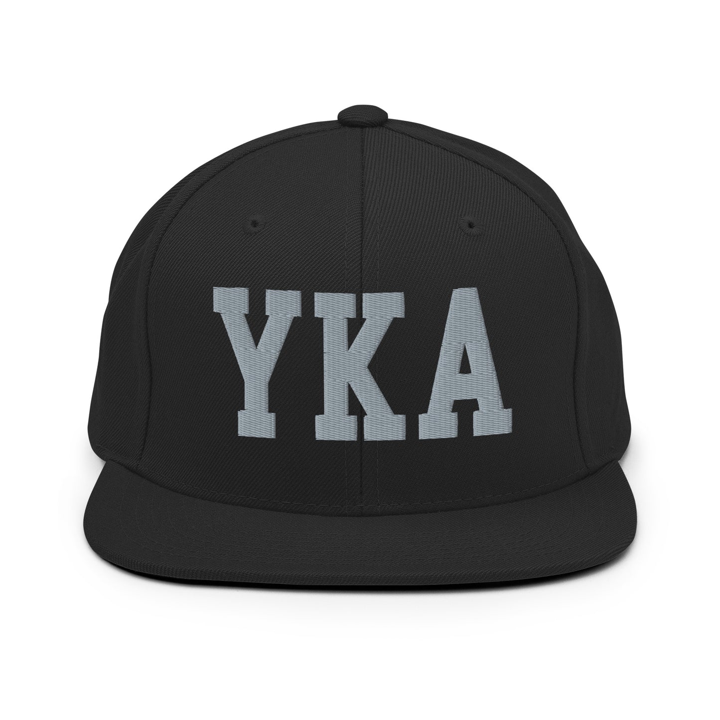 College-Style Classic Snapback Hat • Grey • YKA Kamloops Souvenir • YHM Designs - Image 07