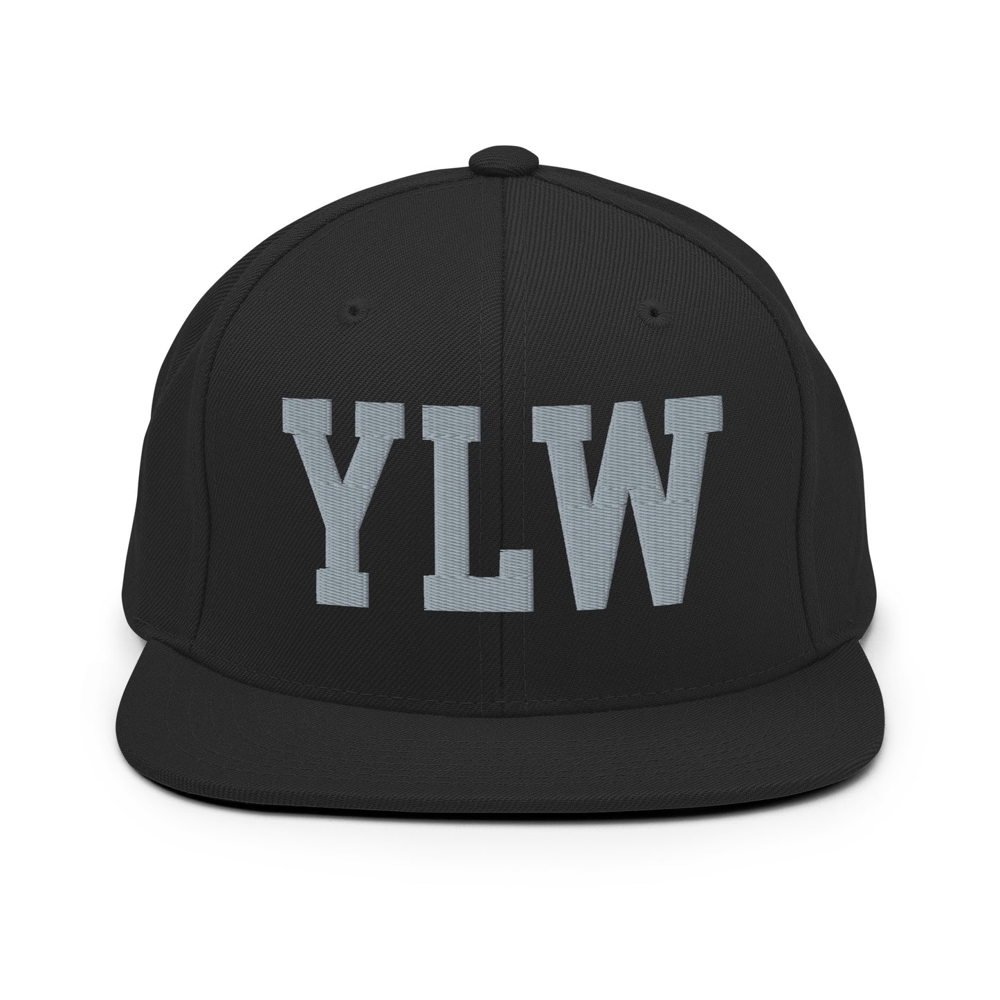 College-Style Classic Snapback Hat • Grey • YLW Kelowna Souvenir • YHM Designs - Image 07