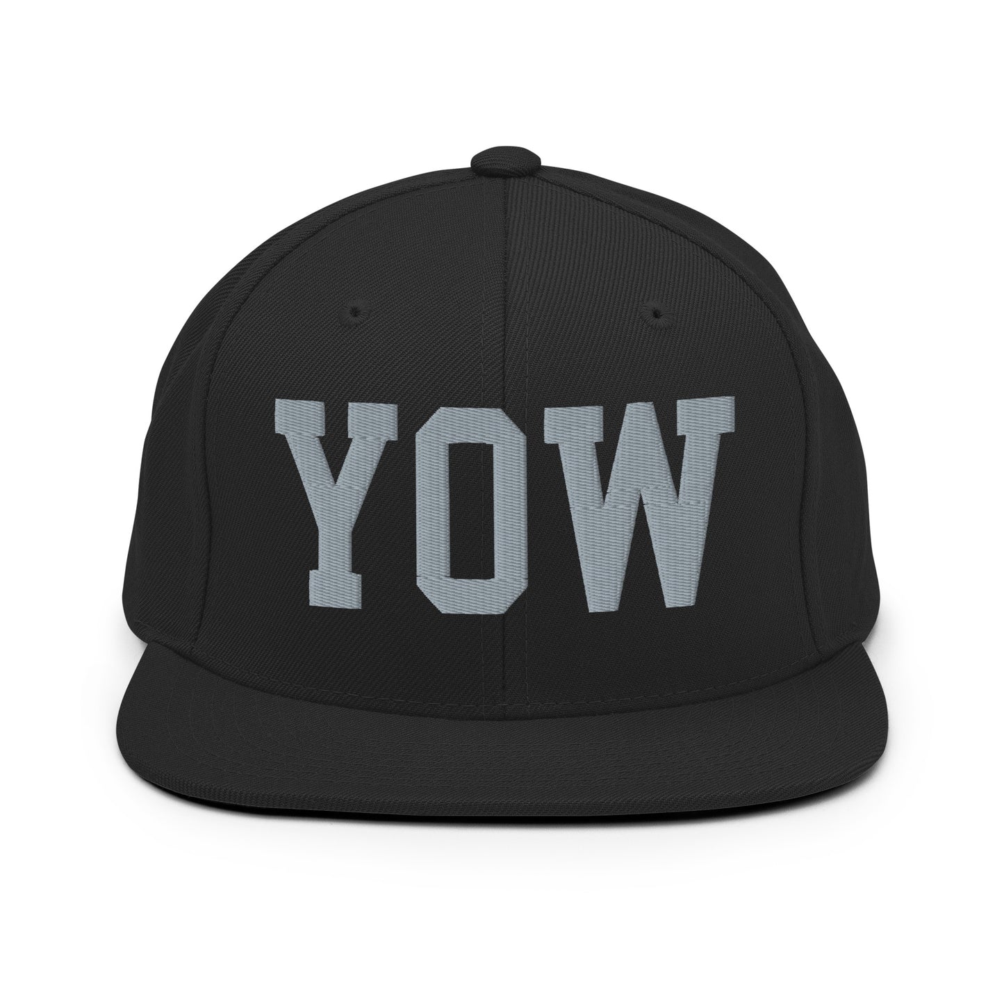 College-Style Classic Snapback Hat • Grey • YOW Ottawa Souvenir • YHM Designs - Image 07