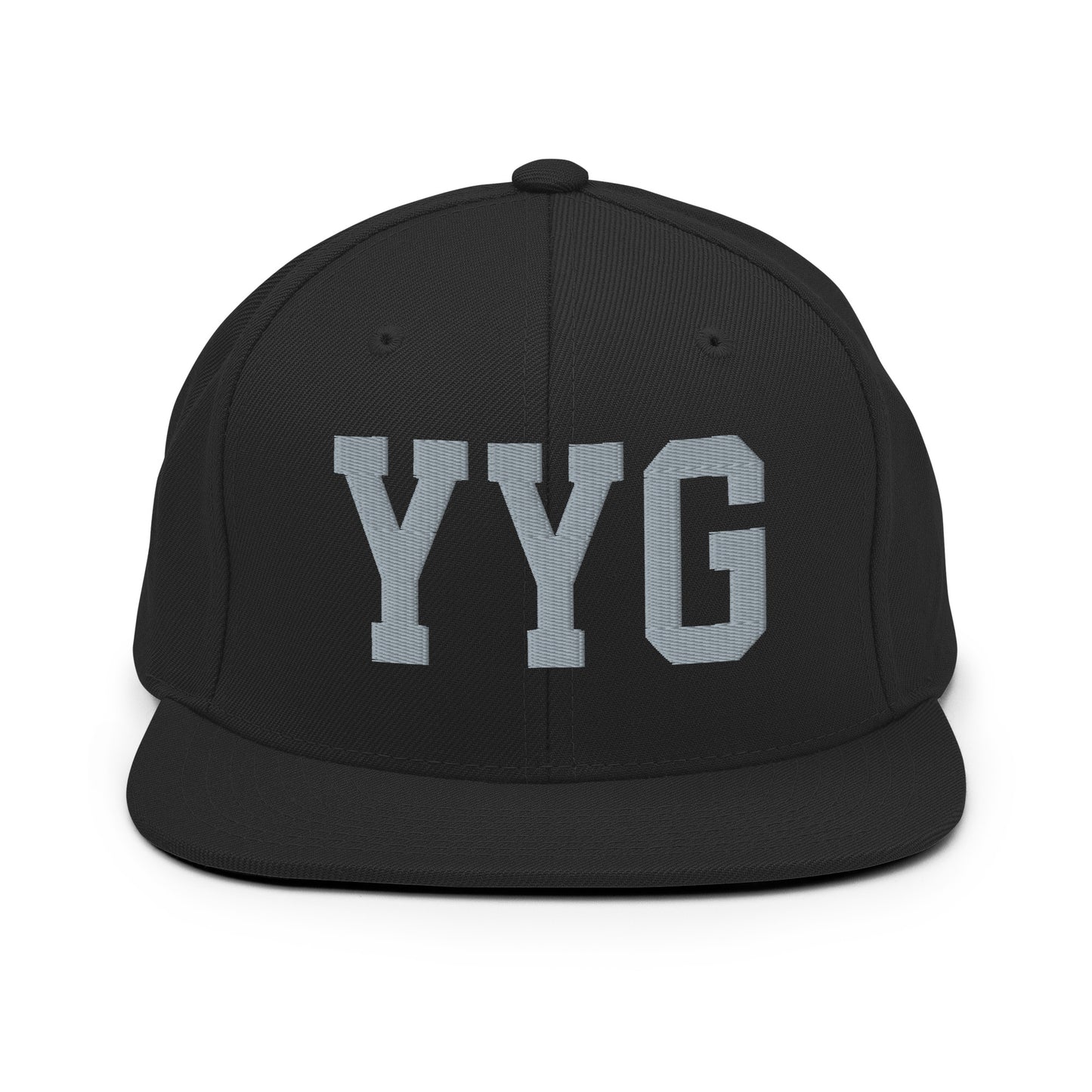 College-Style Classic Snapback Hat • Grey • YYG Charlottetown • YHM Designs - Image 07