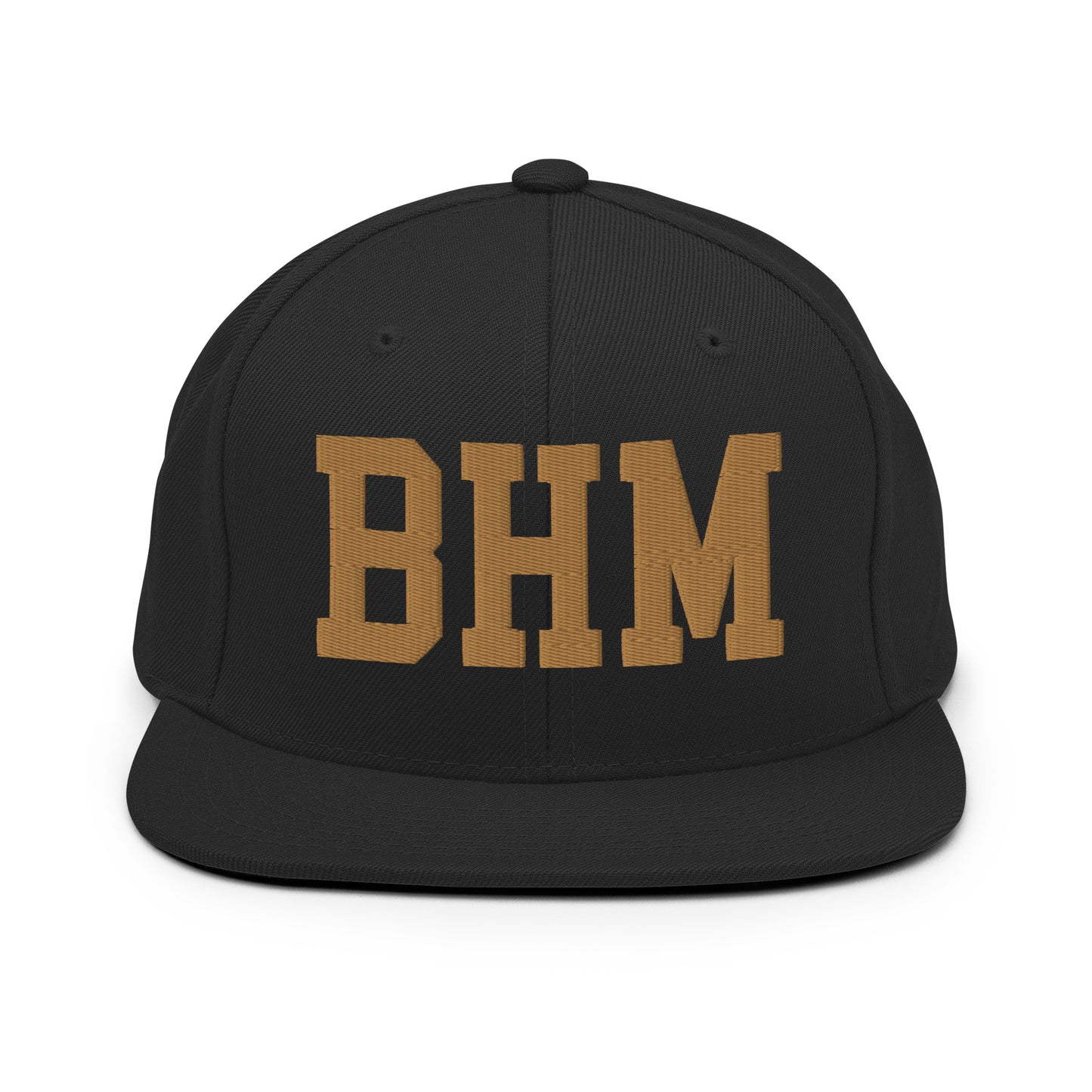 College-Style Classic Snapback Hat • Old Gold • BHM Birmingham • YHM Designs - Image 07