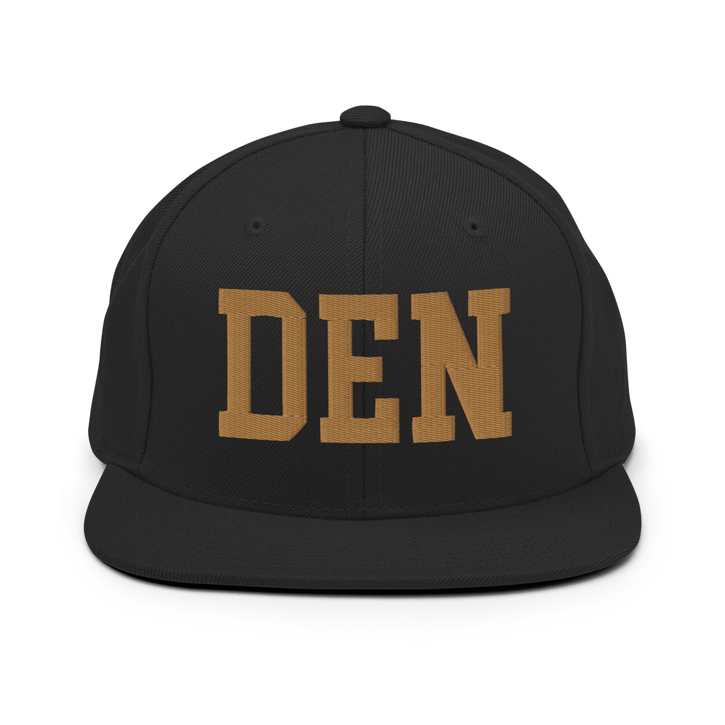 College-Style Classic Snapback Hat • Old Gold • DEN Denver • YHM Designs - Image 07