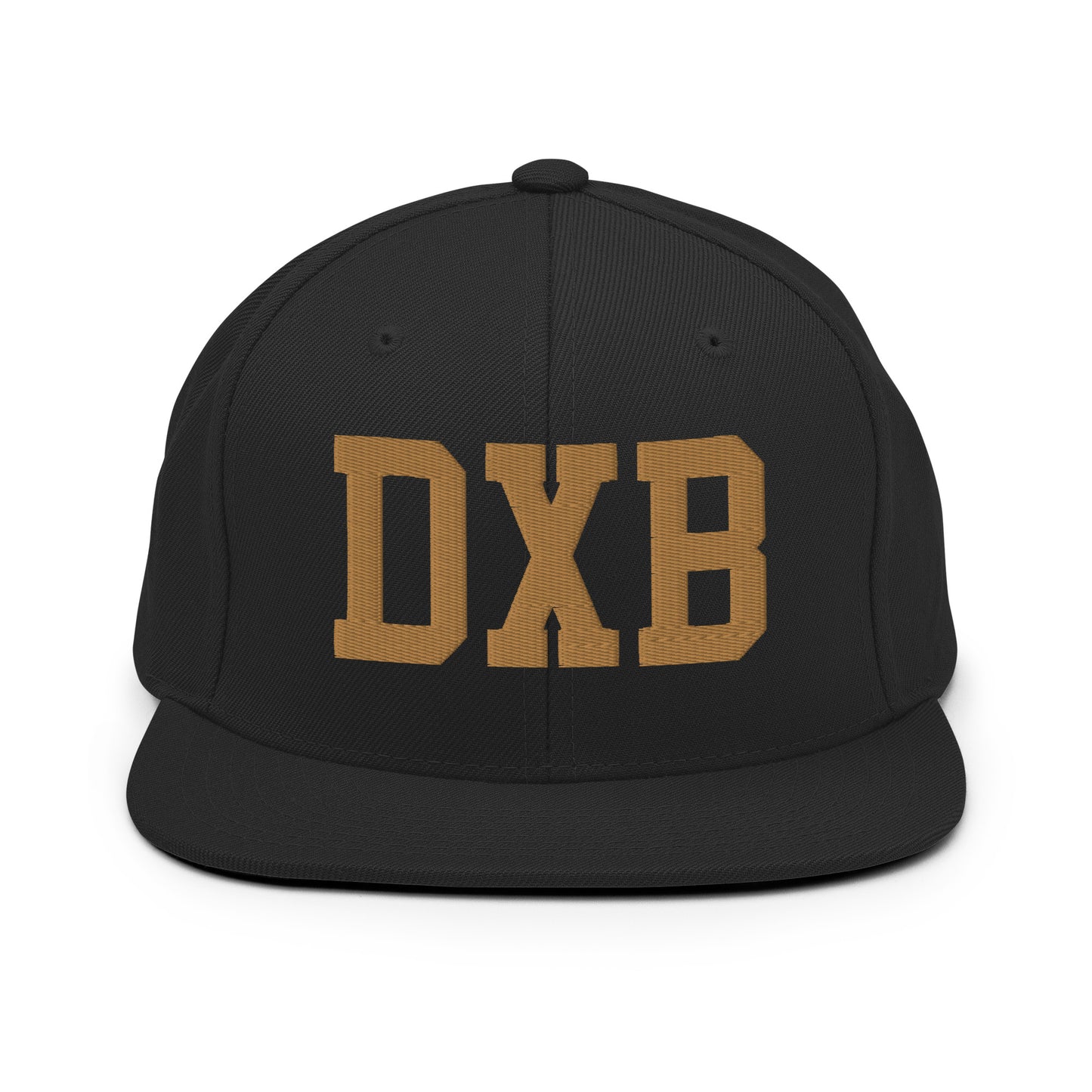 College-Style Classic Snapback Hat • Old Gold • DXB Dubai • YHM Designs - Image 07