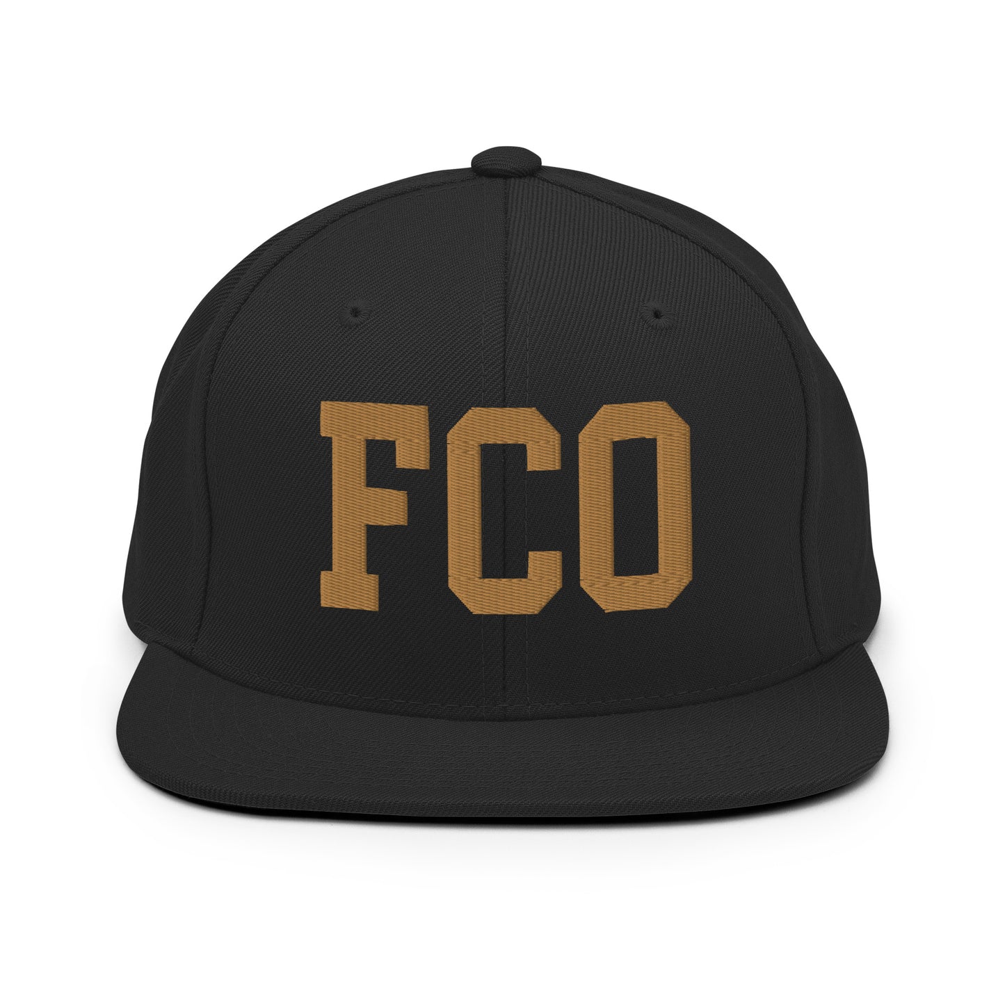 College-Style Classic Snapback Hat • Old Gold • FCO Rome • YHM Designs - Image 07
