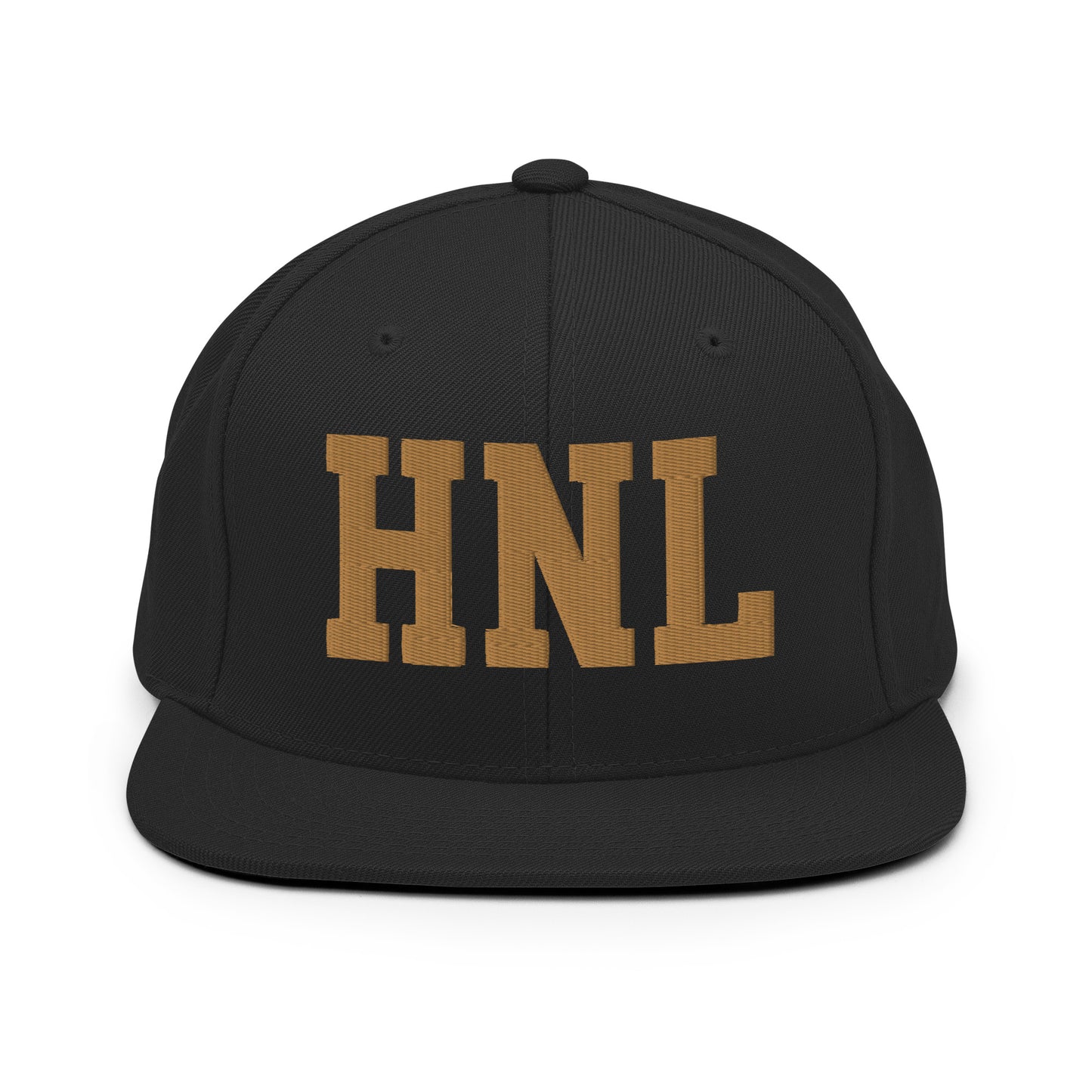 College-Style Classic Snapback Hat • Old Gold • HNL Honolulu Souvenir • YHM Designs - Image 07