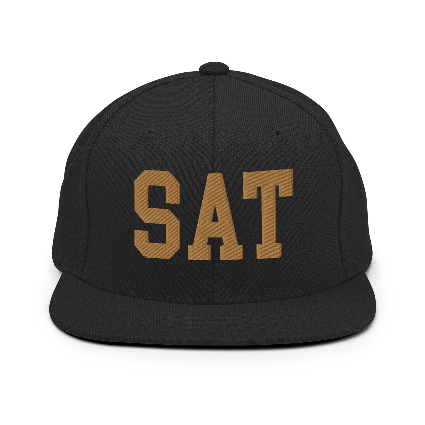 College-Style Classic Snapback Hat • Old Gold • SAT San Antonio Souvenir • YHM Designs - Image 07
