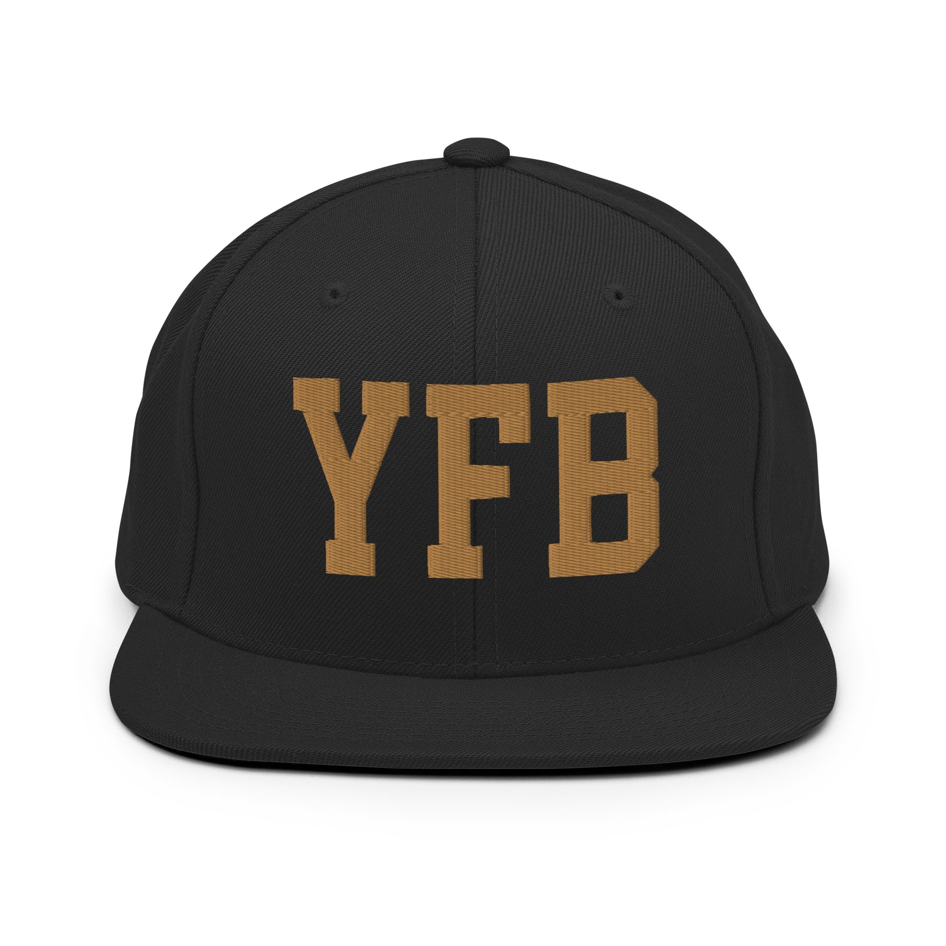 College-Style Classic Snapback Hat • Old Gold • YFB Iqaluit Souvenir • YHM Designs - Image 07
