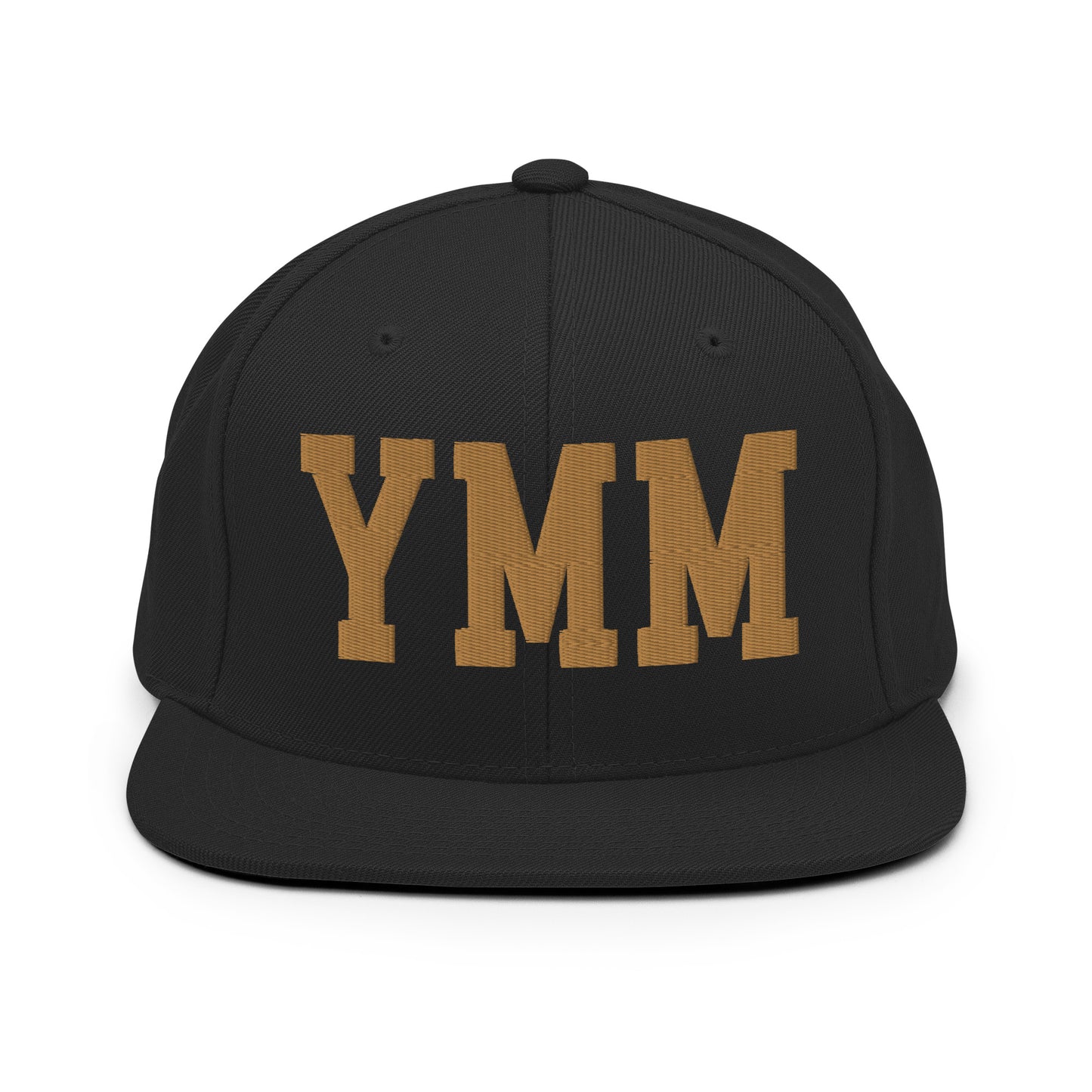 College-Style Classic Snapback Hat • Old Gold • YMM Fort McMurray • YHM Designs - Image 07