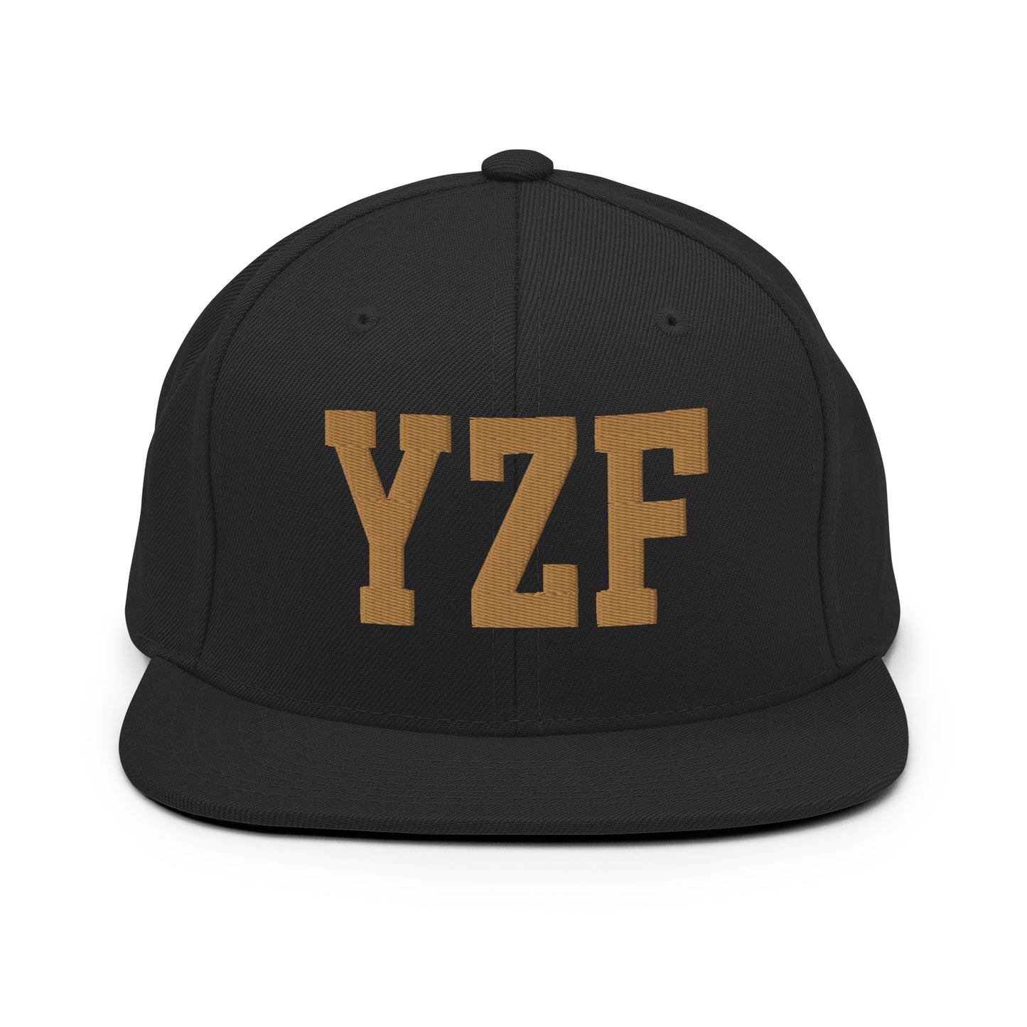 College-Style Classic Snapback Hat • Old Gold • YZF Yellowknife Souvenir • YHM Designs - Image 07