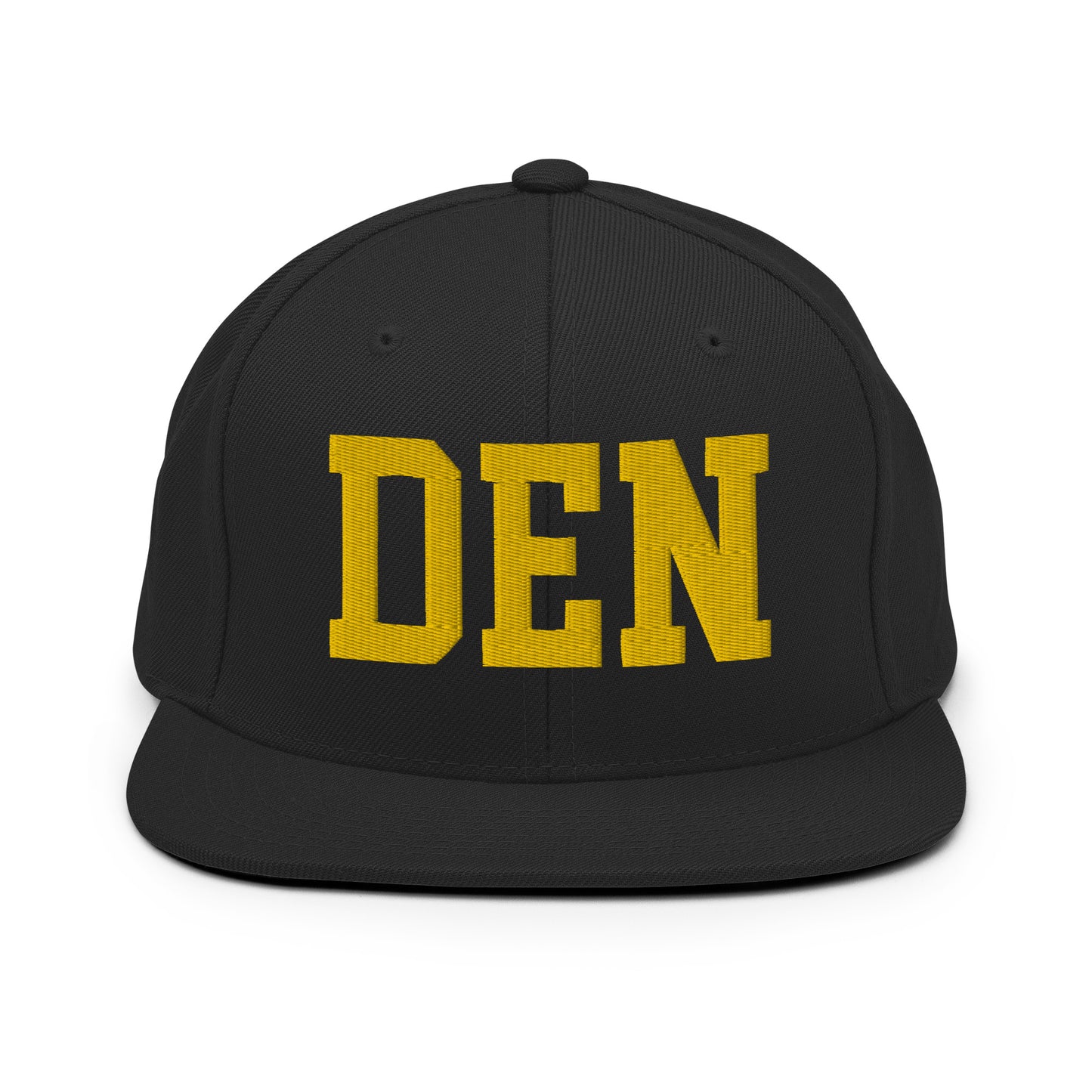 College-Style Classic Snapback Hat • Gold • DEN Denver • YHM Designs - Image 07