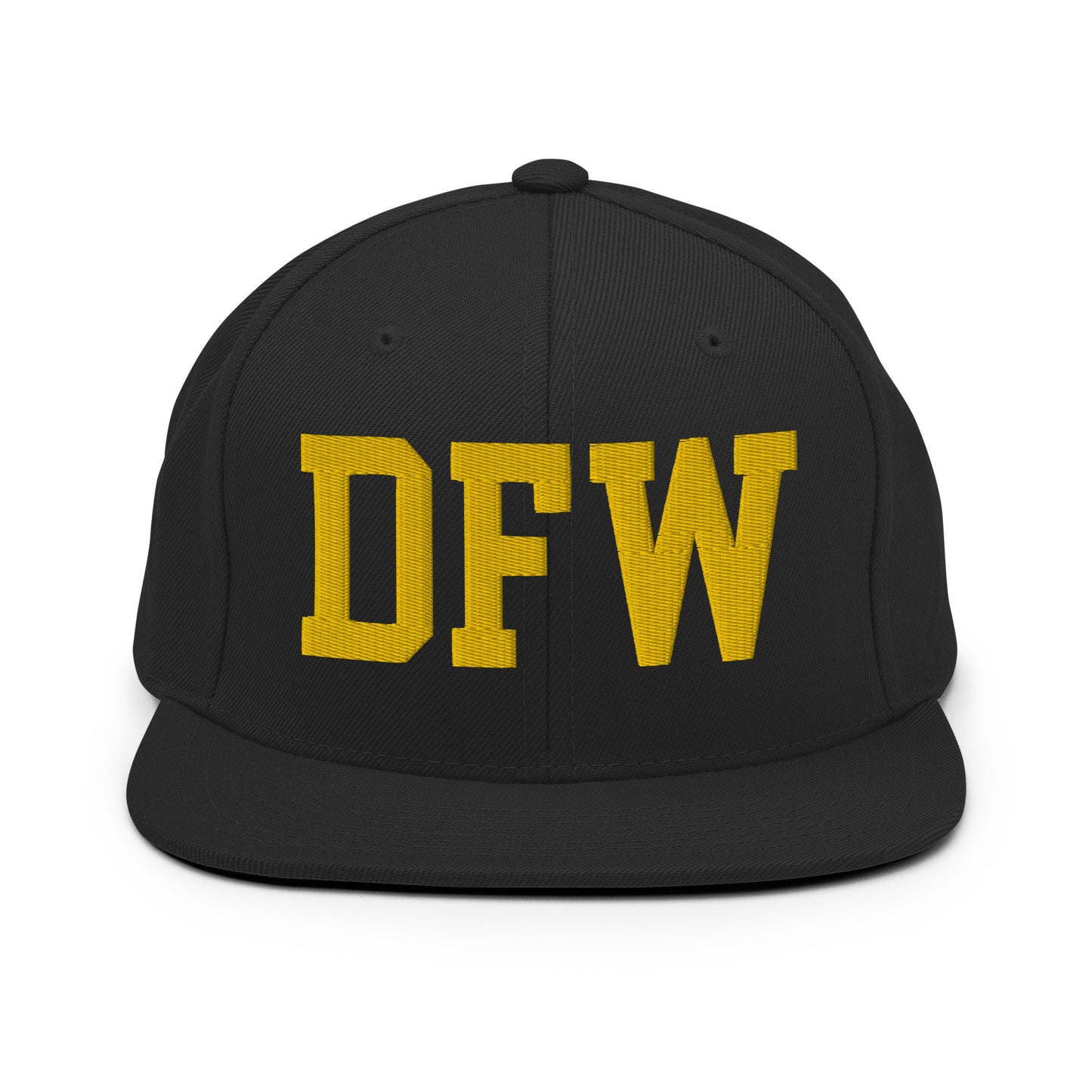 College-Style Classic Snapback Hat • Gold • DFW Dallas • YHM Designs - Image 07