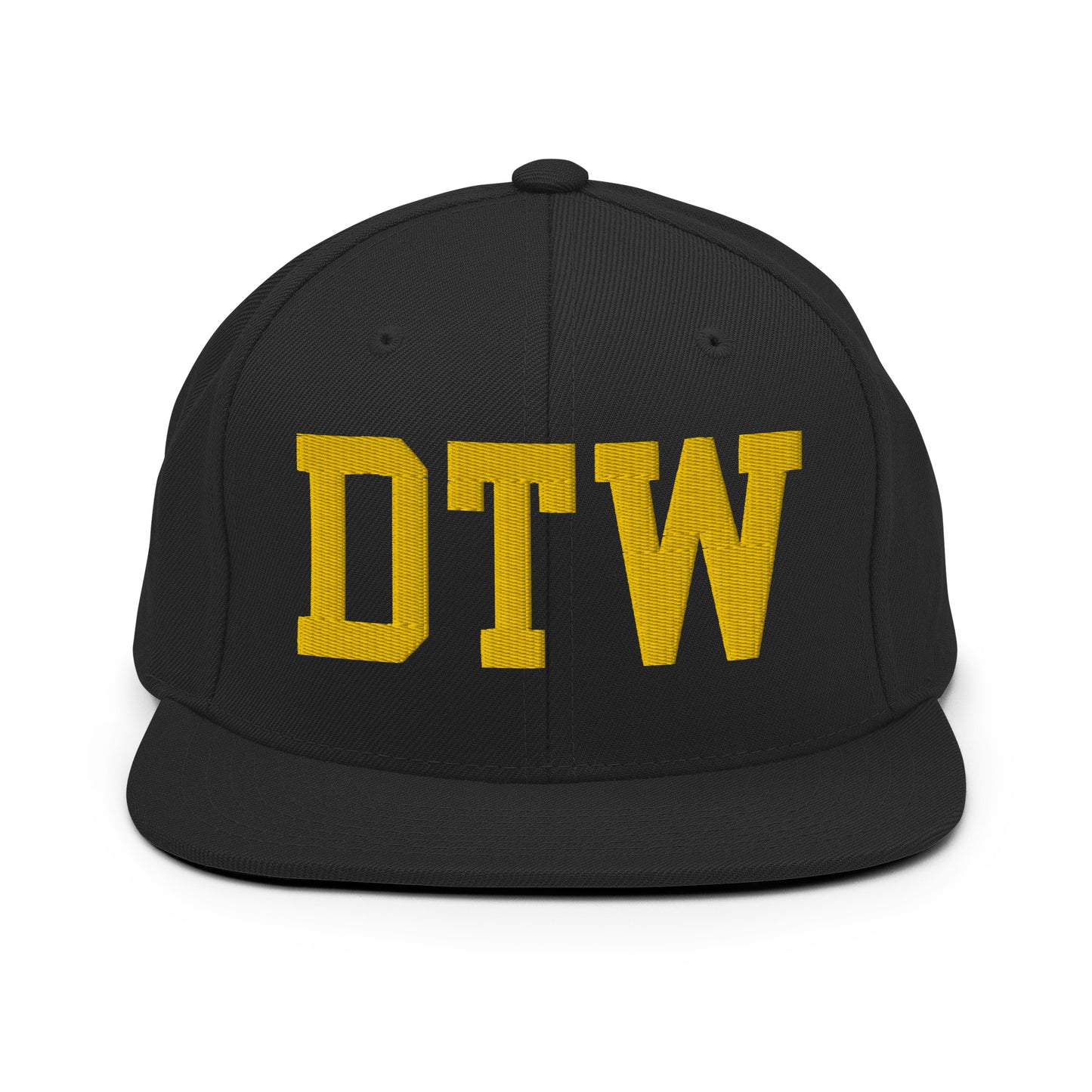 College-Style Classic Snapback Hat • Gold • DTW Detroit • YHM Designs - Image 07