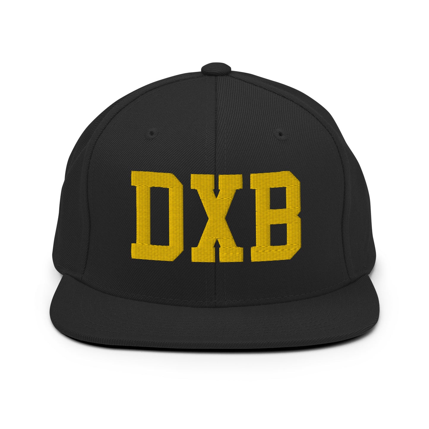 College-Style Classic Snapback Hat • Gold • DXB Dubai • YHM Designs - Image 07