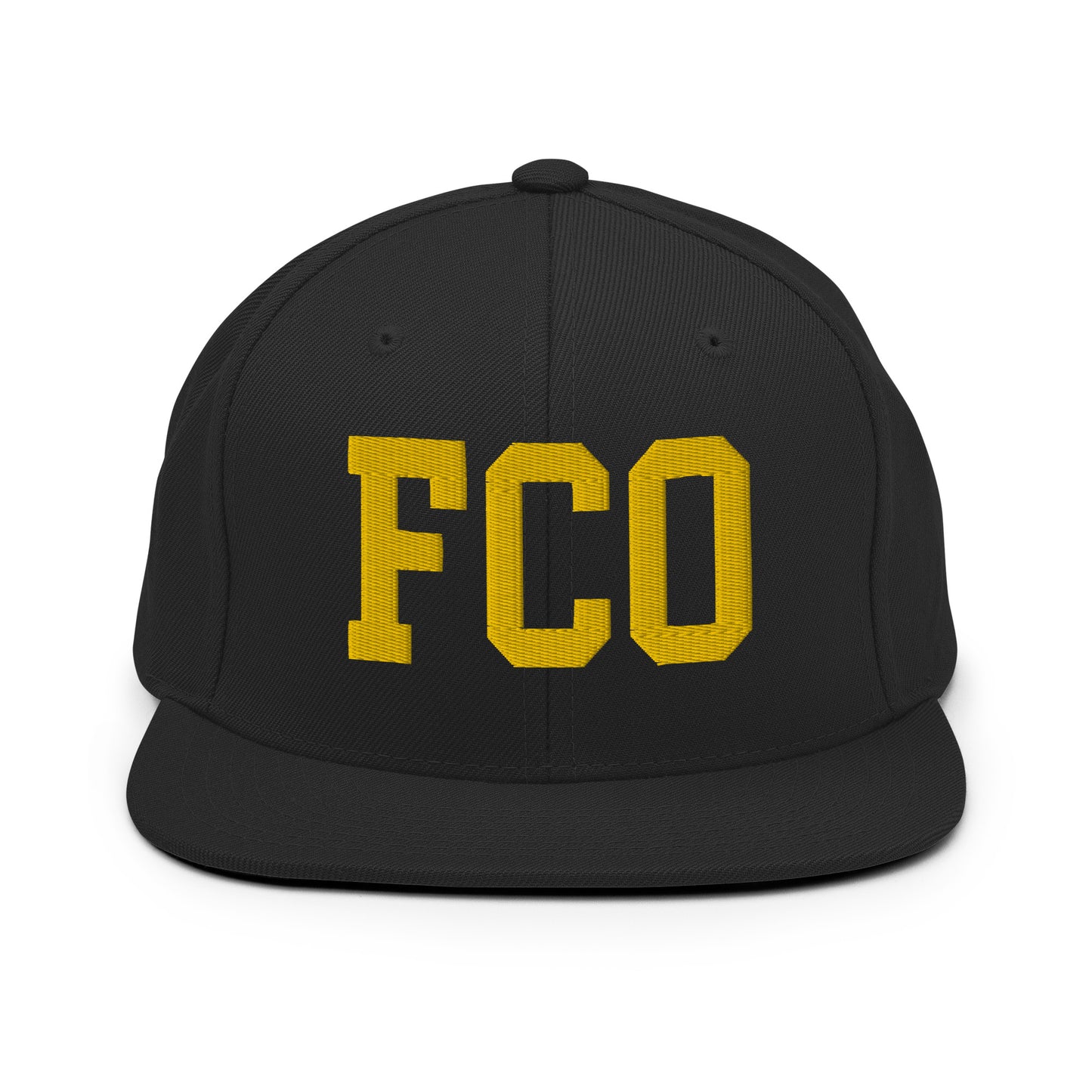 College-Style Classic Snapback Hat • Gold • FCO Rome • YHM Designs - Image 07