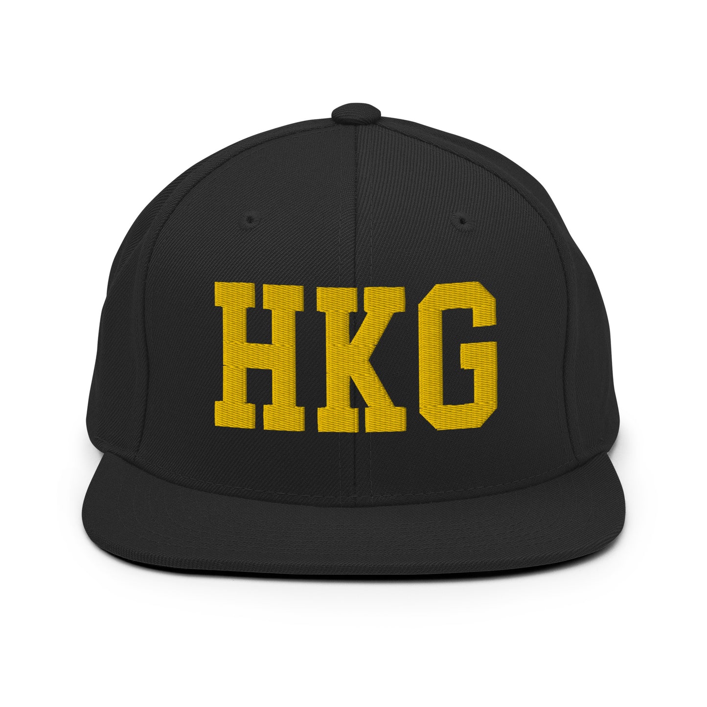 College-Style Classic Snapback Hat • Gold • HKG Hong Kong • YHM Designs - Image 07