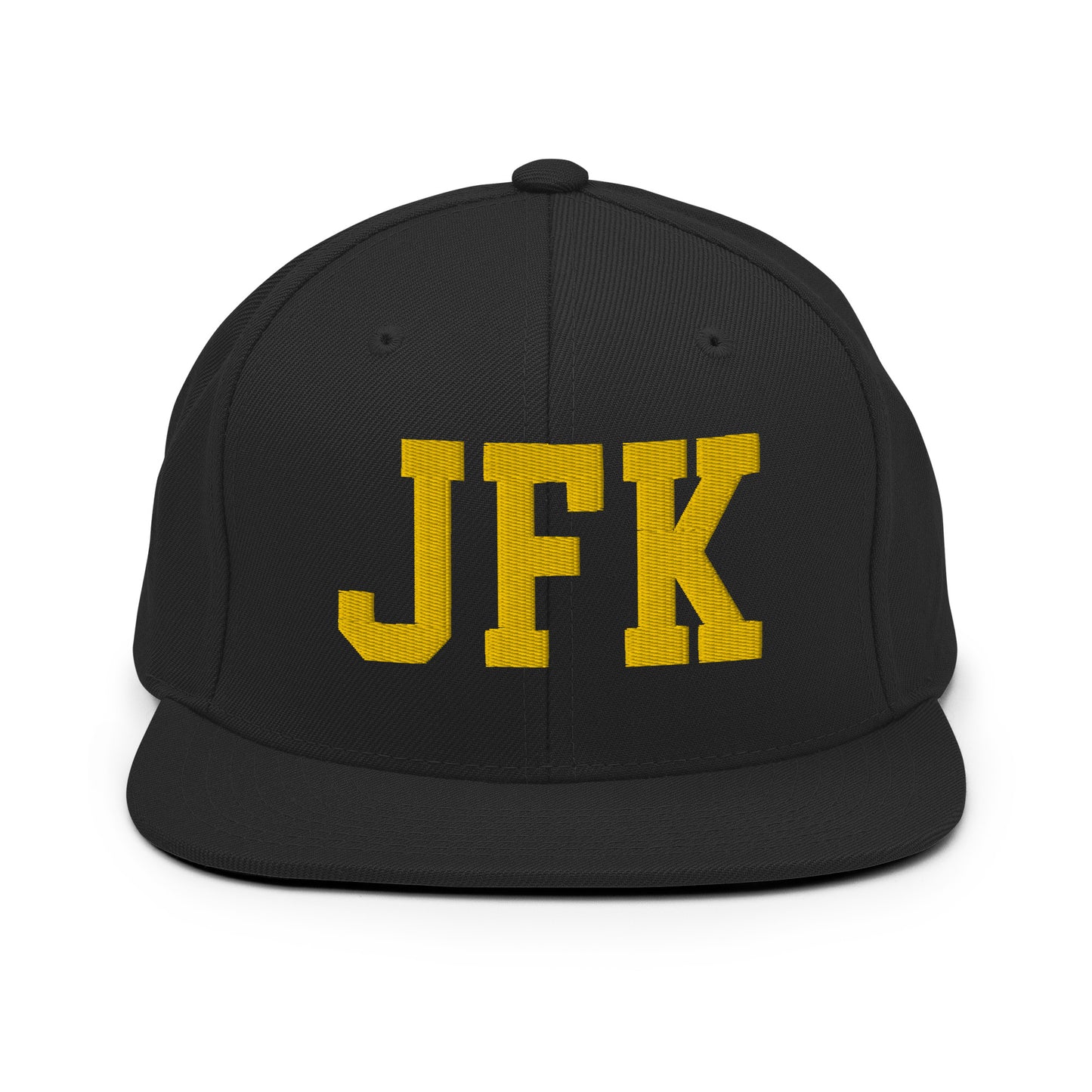 College-Style Classic Snapback Hat • Gold • JFK New York City • YHM Designs - Image 07