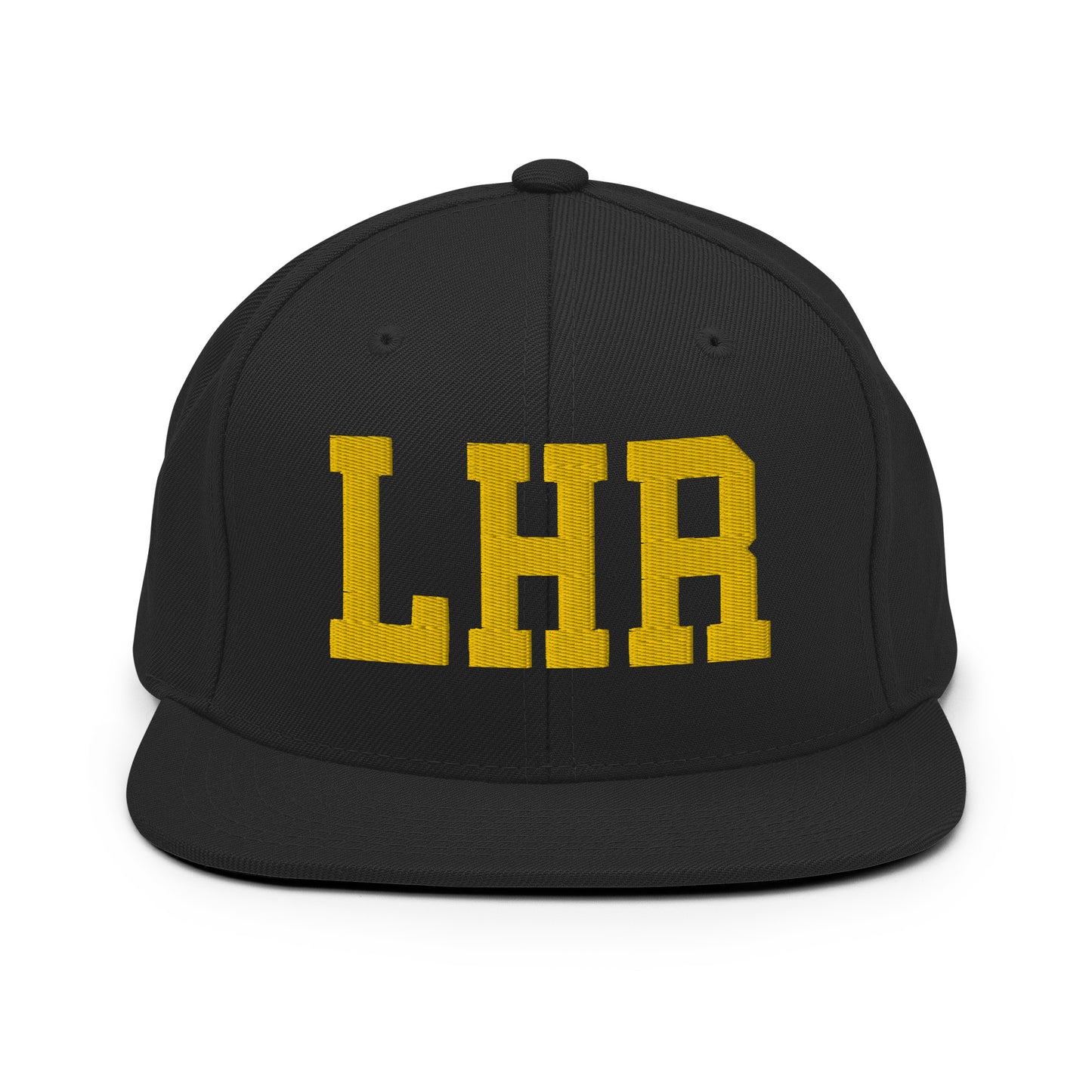 College-Style Classic Snapback Hat • Gold • LHR London • YHM Designs - Image 07