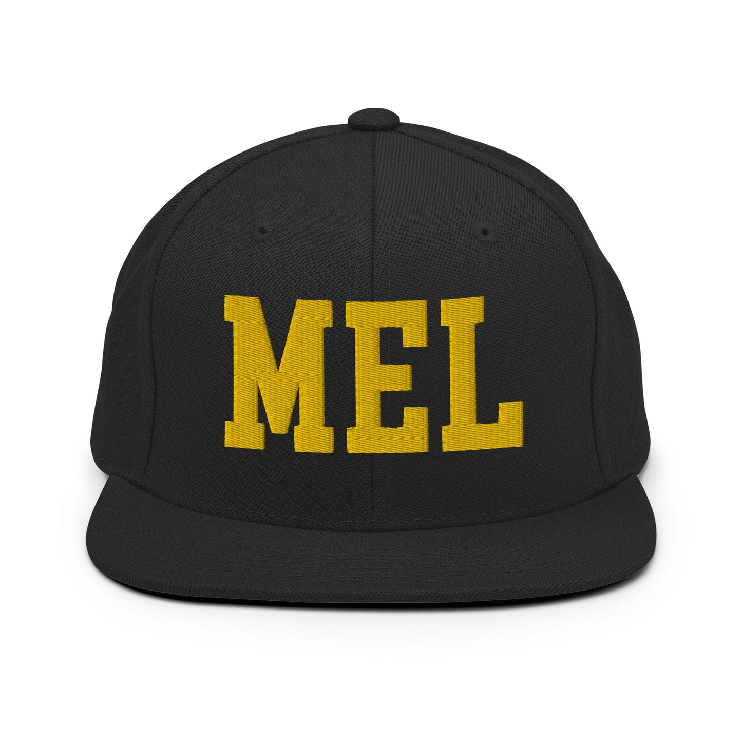 College-Style Classic Snapback Hat • Gold • MEL Melbourne • YHM Designs - Image 07