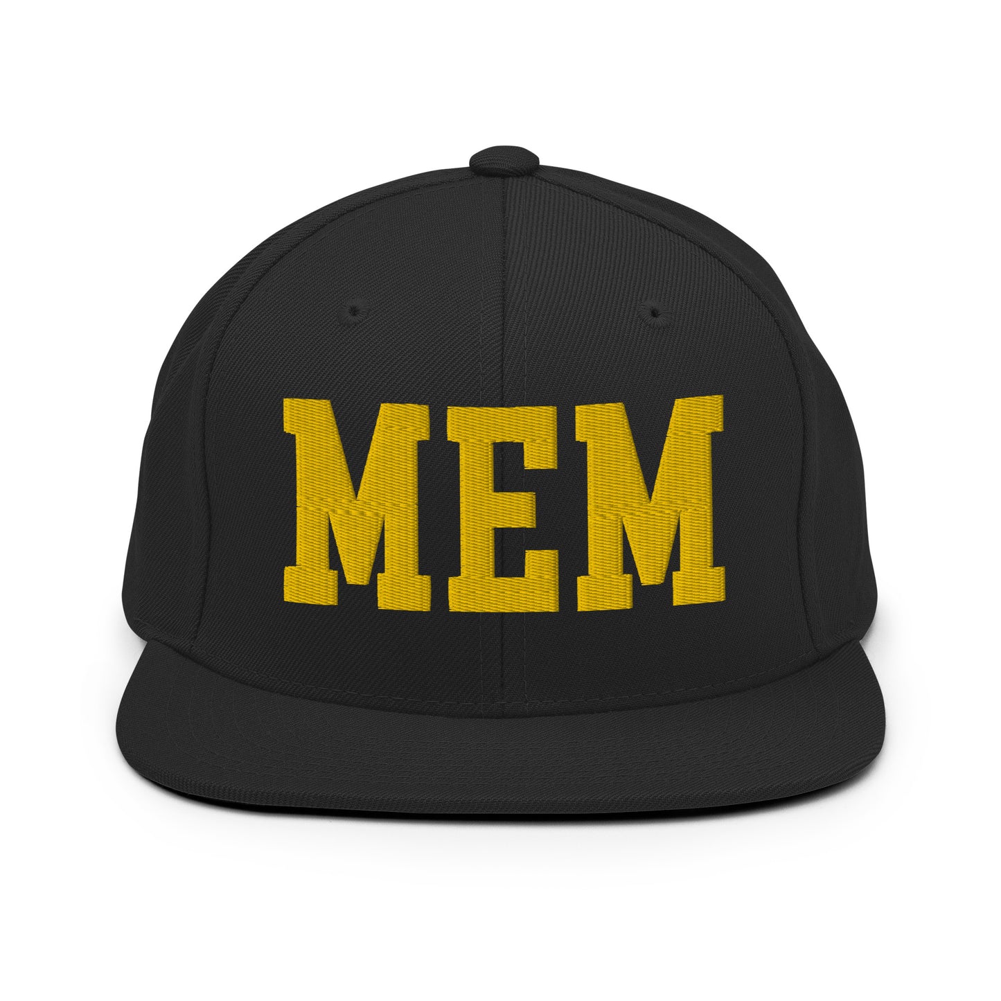 College-Style Classic Snapback Hat • Gold • MEM Memphis • YHM Designs - Image 07