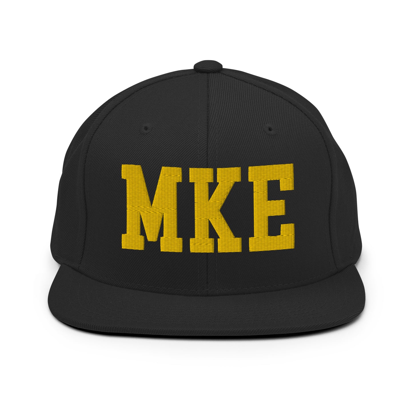 College-Style Classic Snapback Hat • Gold • MKE Milwaukee • YHM Designs - Image 07