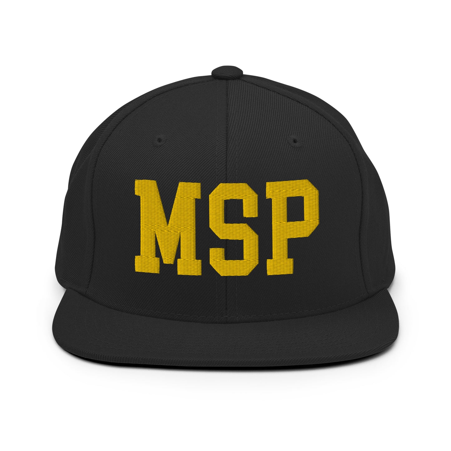 College-Style Classic Snapback Hat • Gold • MSP Minneapolis • YHM Designs - Image 07