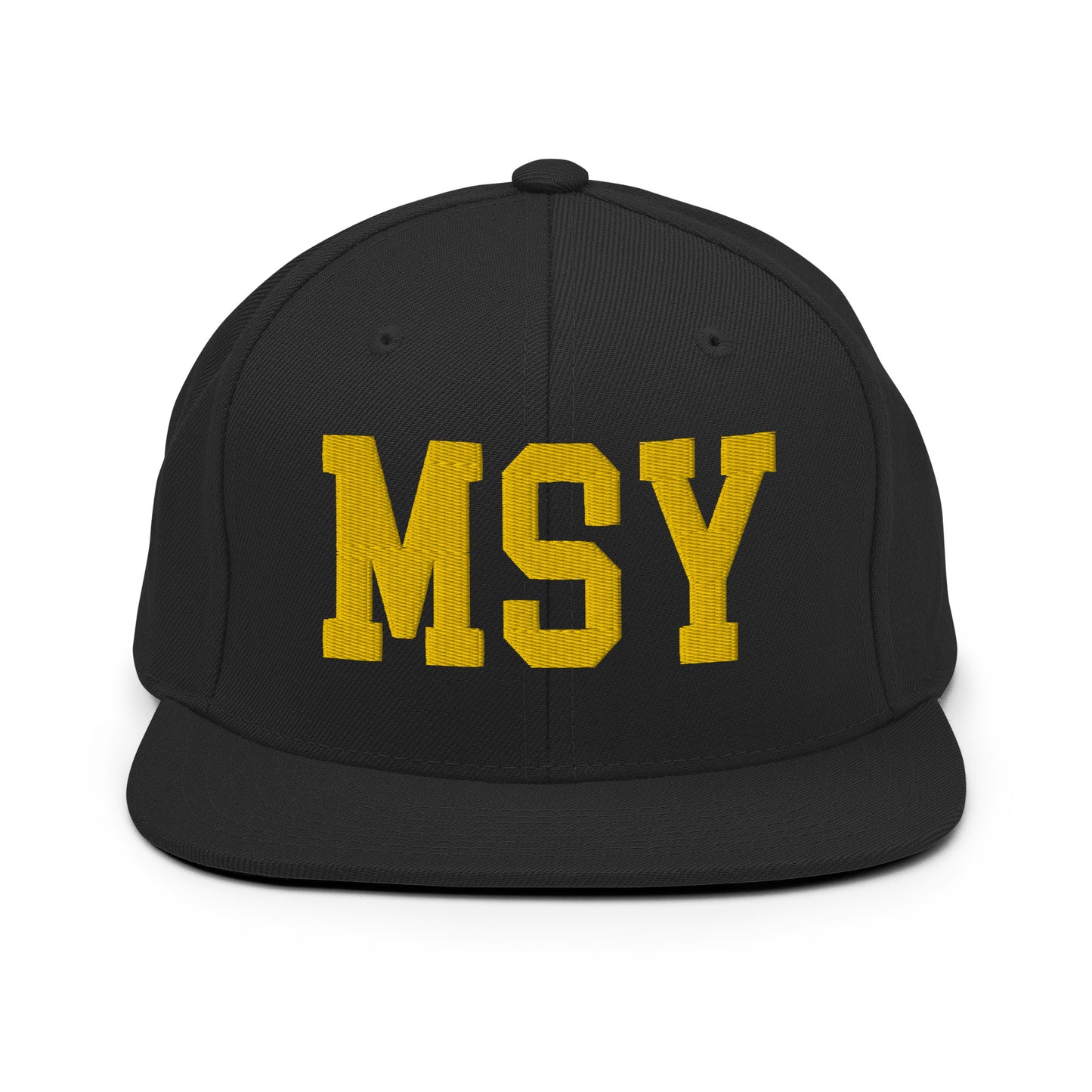 College-Style Classic Snapback Hat • Gold • MSY New Orleans • YHM Designs - Image 07