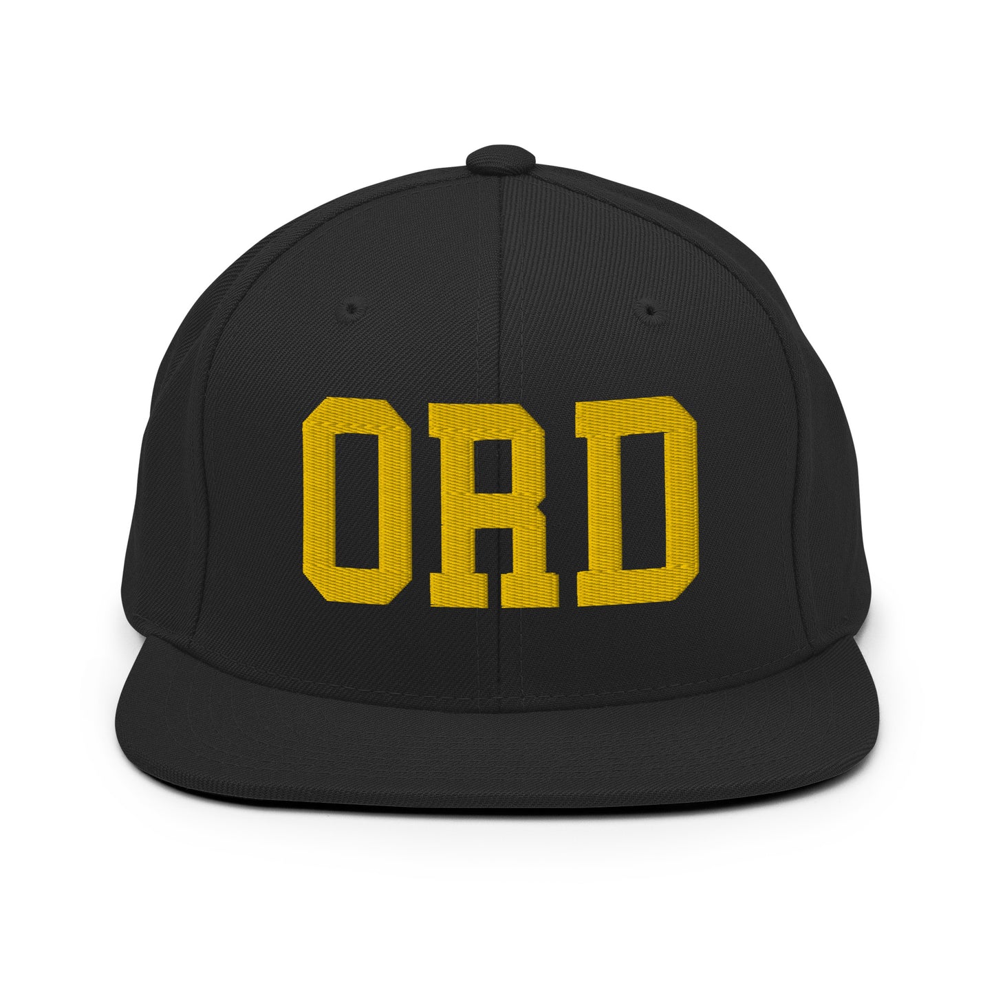 College-Style Classic Snapback Hat • Gold • ORD Chicago • YHM Designs - Image 07