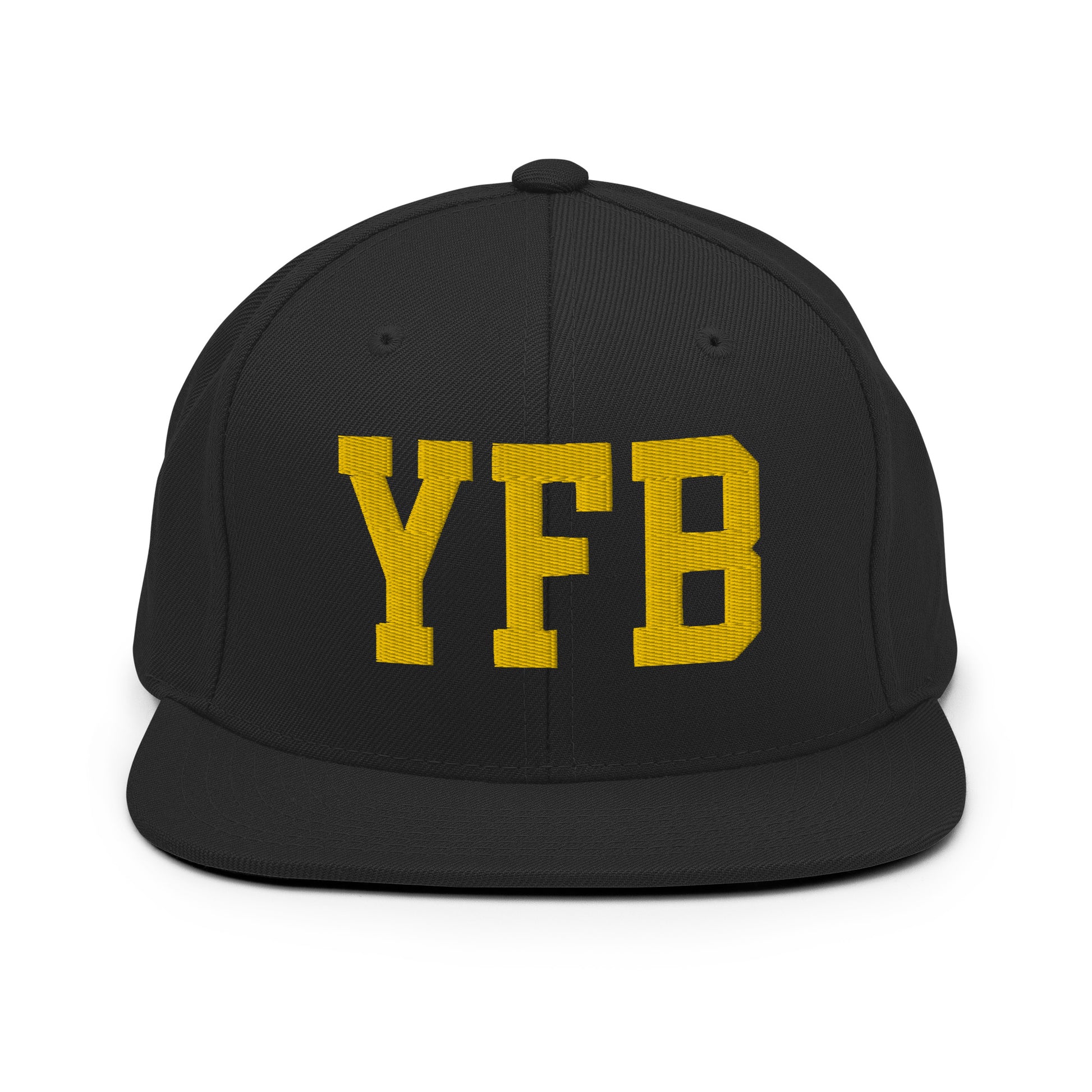 College-Style Classic Snapback Hat • Gold • YFB Iqaluit Souvenir • YHM Designs - Image 07