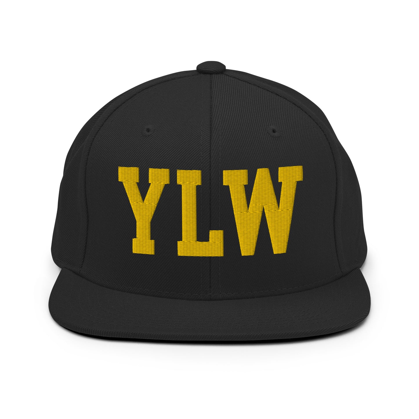 College-Style Classic Snapback Hat • Gold • YLW Kelowna • YHM Designs - Image 07