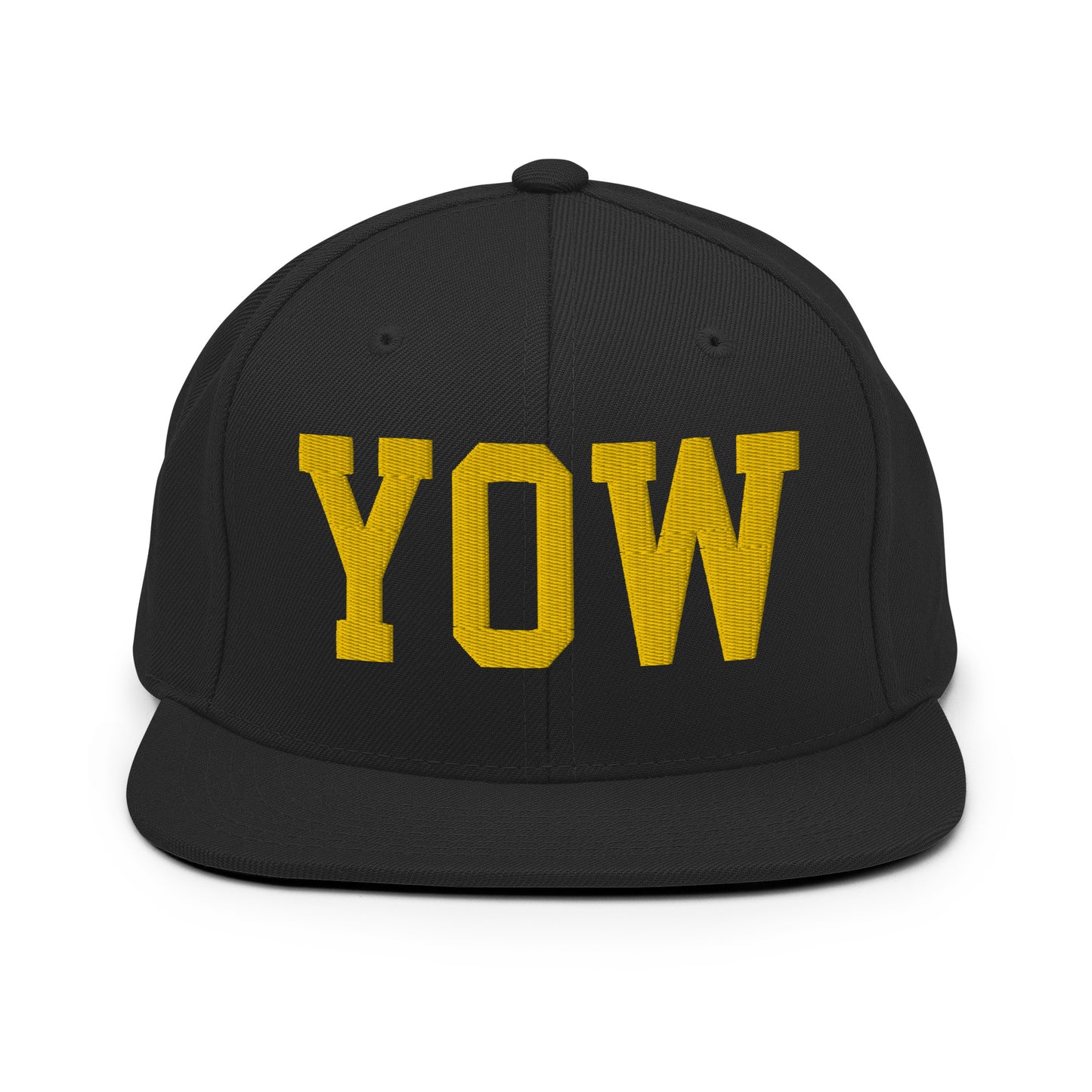 College-Style Classic Snapback Hat • Gold • YOW Ottawa • YHM Designs - Image 07