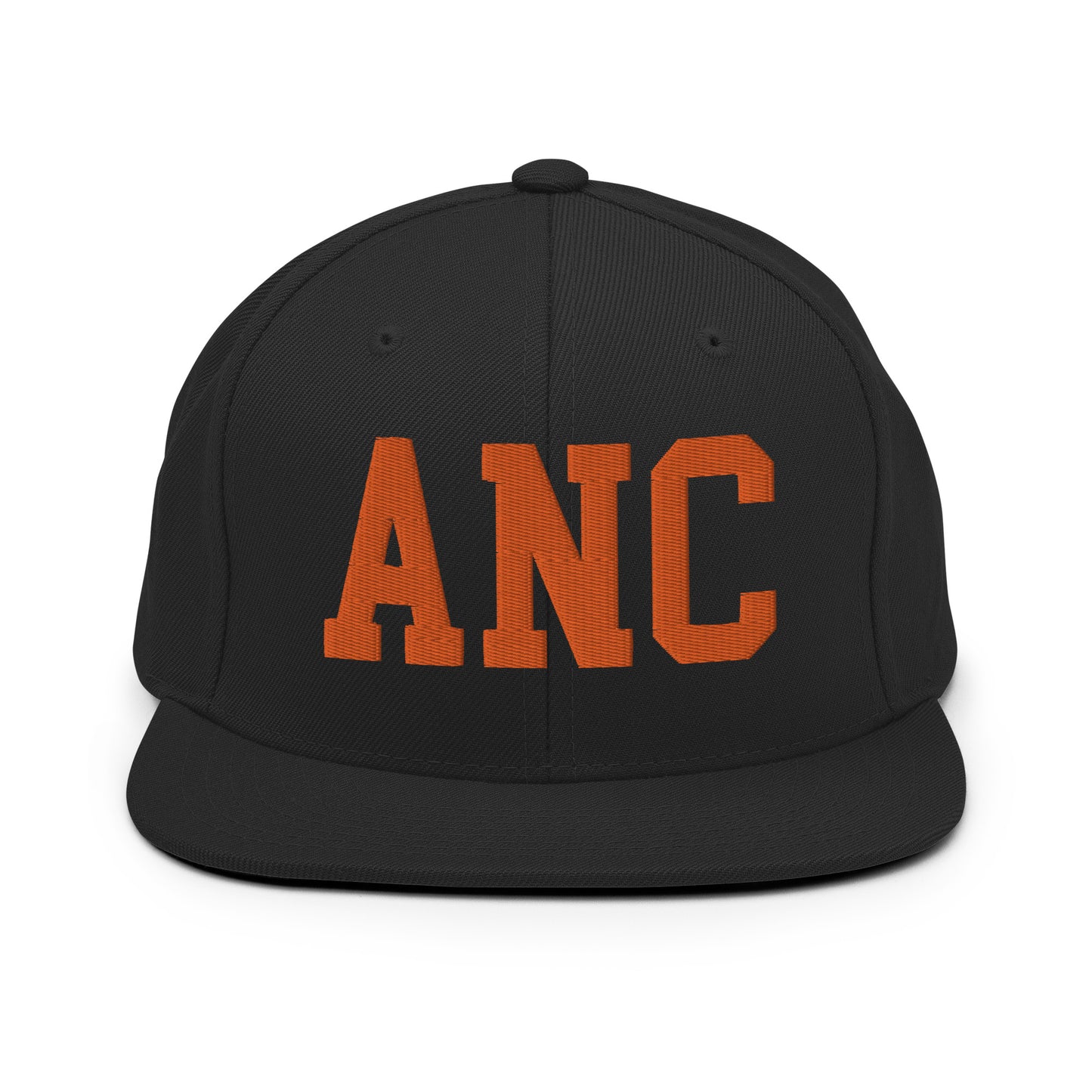 College-Style Classic Snapback Hat • Orange • ANC Anchorage • YHM Designs - Image 07