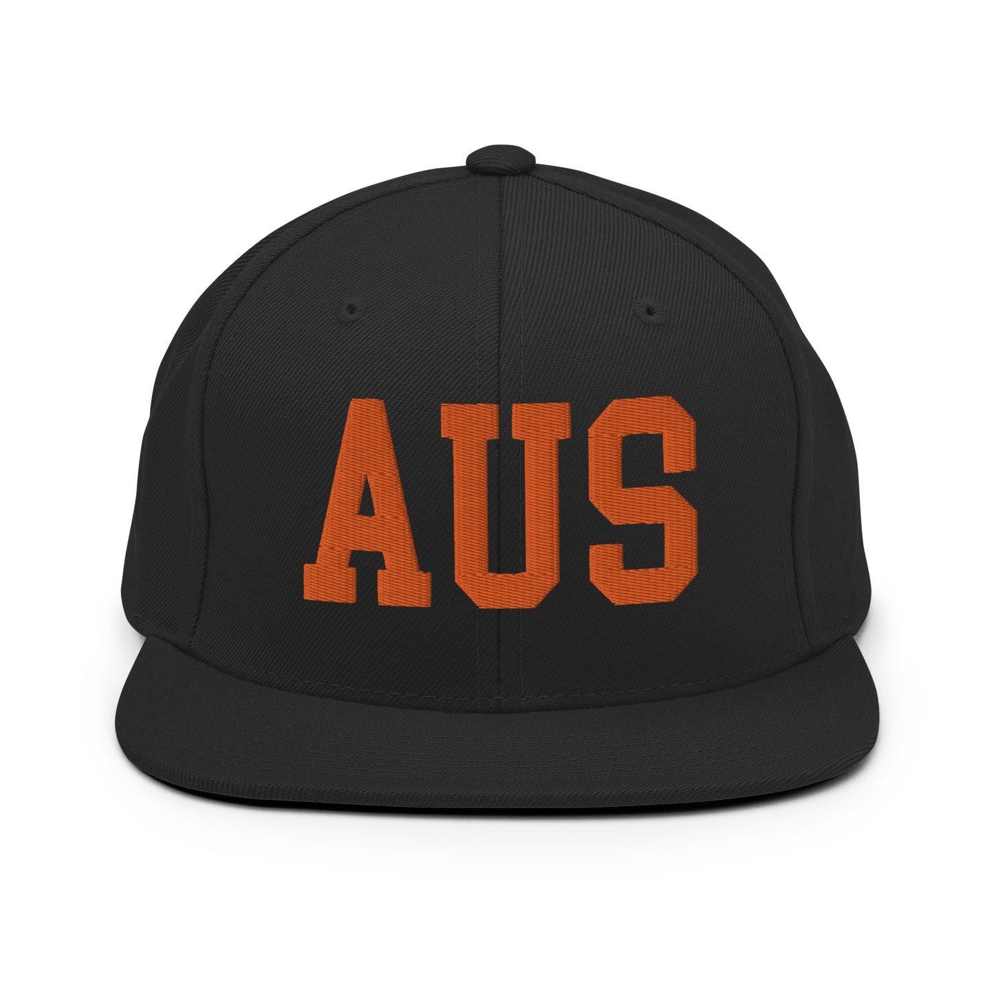 College-Style Classic Snapback Hat • Orange • AUS Austin • YHM Designs - Image 07