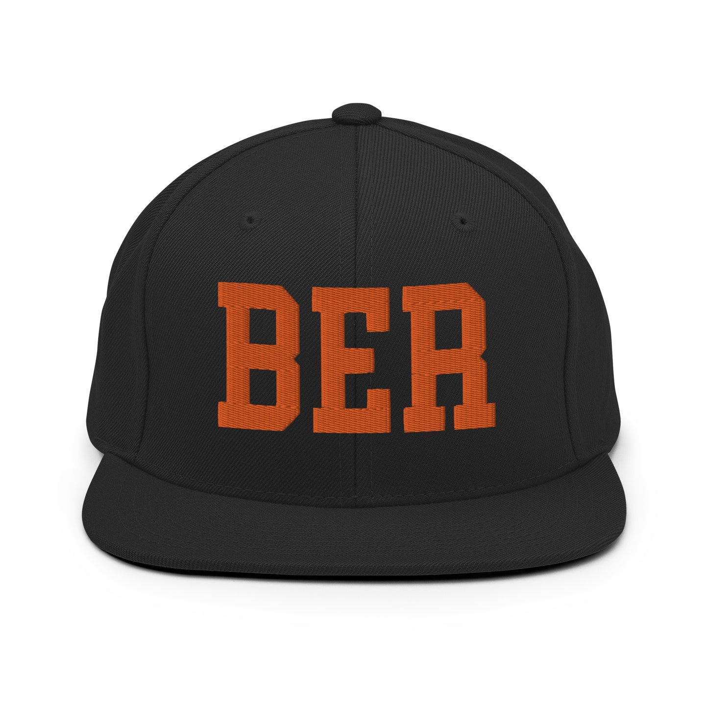 College-Style Classic Snapback Hat • Orange • BER Berlin • YHM Designs - Image 07